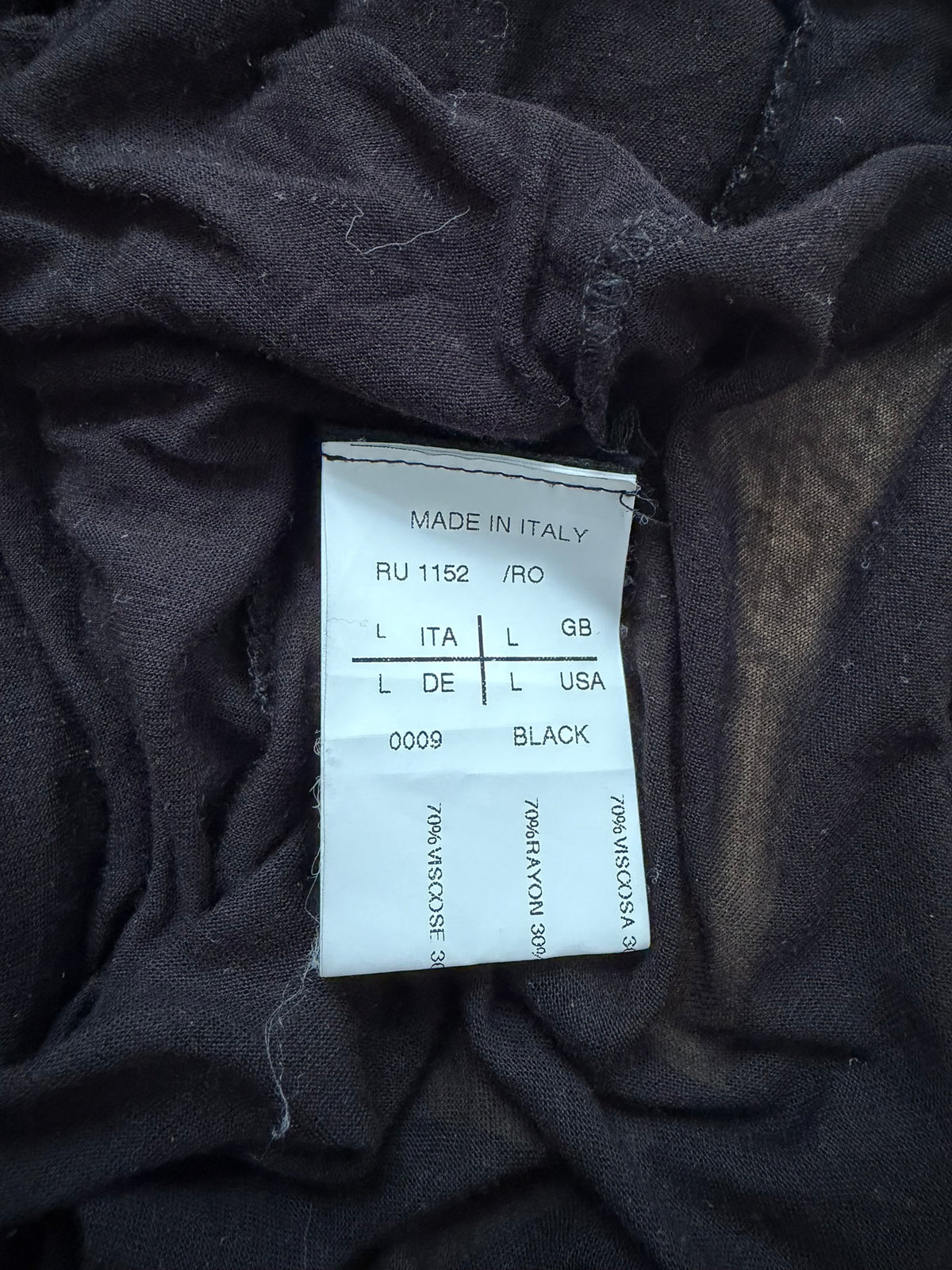 S/S 10 "RELEASE" Black Cotton & Viscose Runway Mock Neck Tank Top Rick Owens L