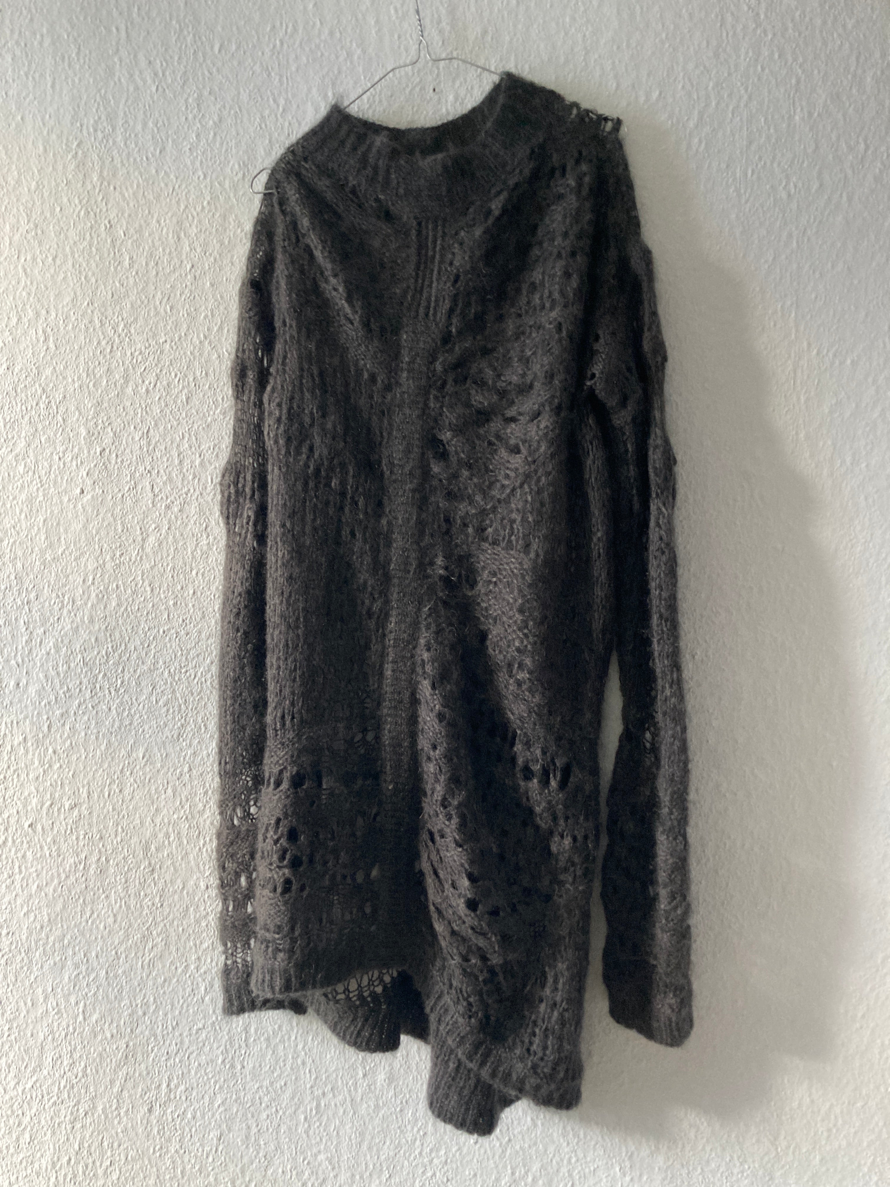 F/W 14 "MOODY" Sample Mohair & Silk Psycho Knit Rick Owens M