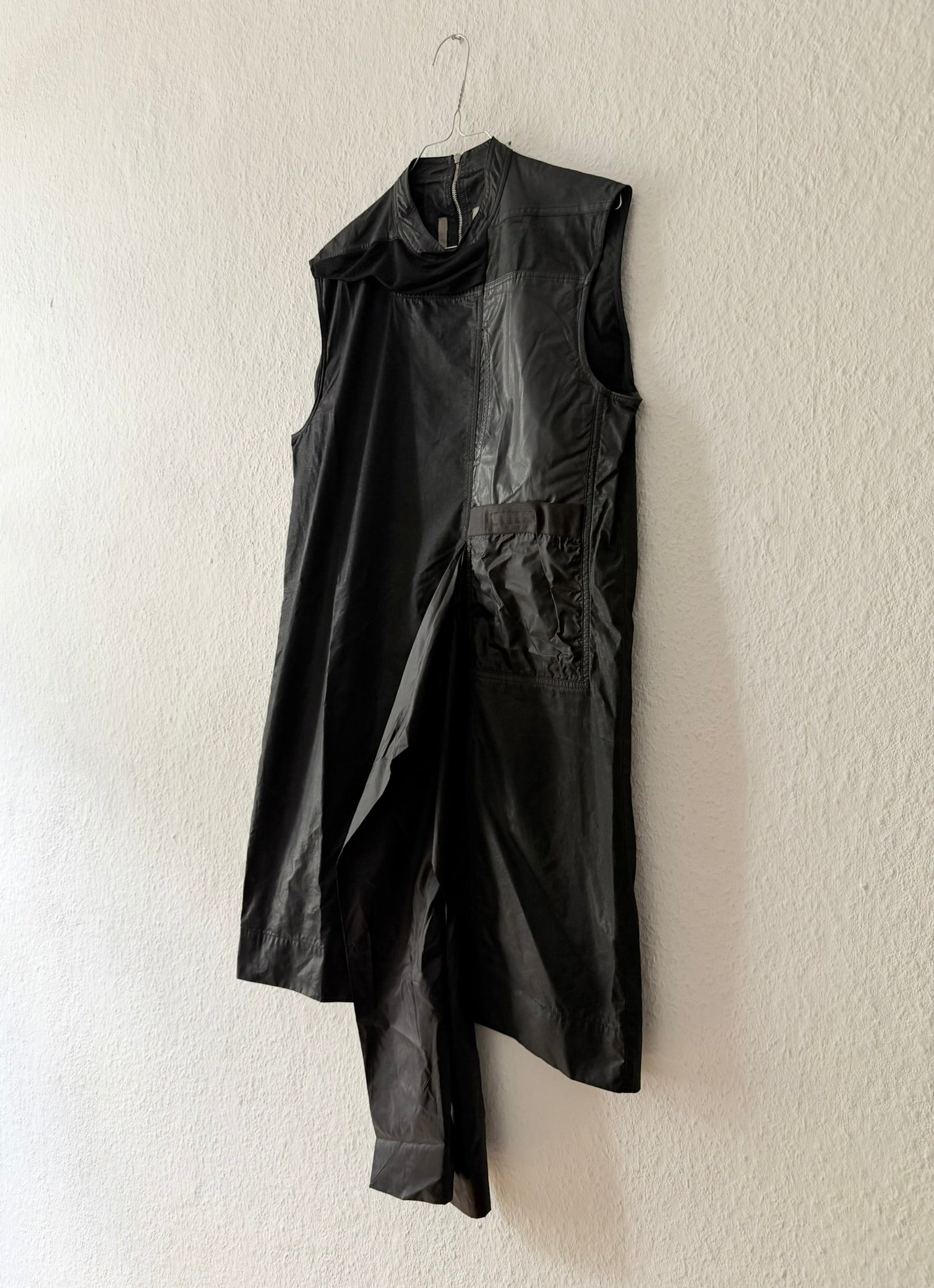 S/S 15 "FAUN" Waxed Sample Kangaroo Leather Pocket Tank Top M