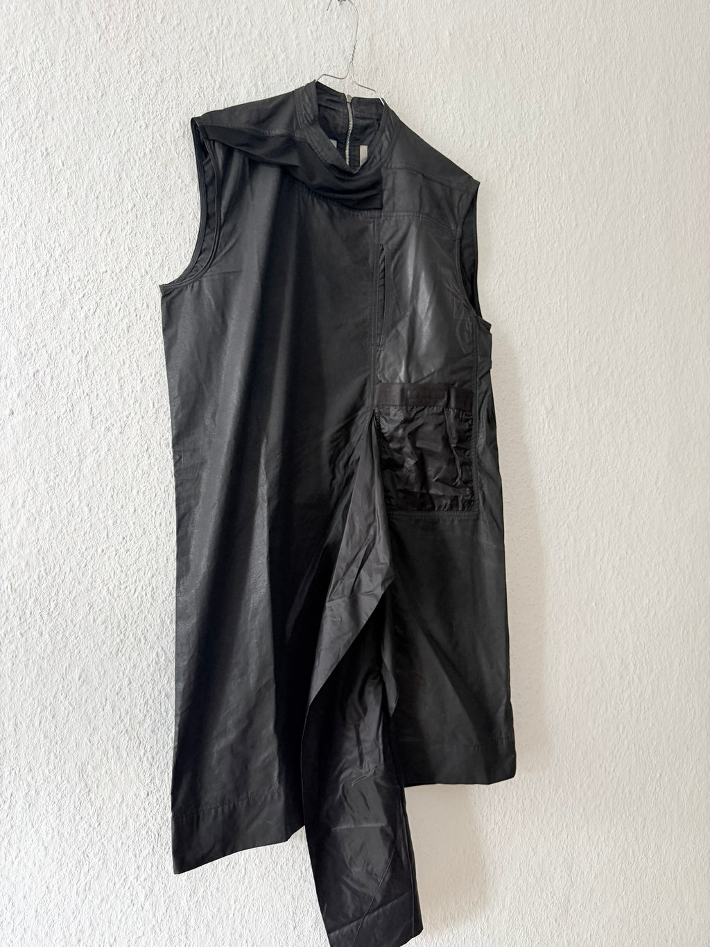 S/S 15 "FAUN" Waxed Sample Kangaroo Leather Pocket Tank Top M