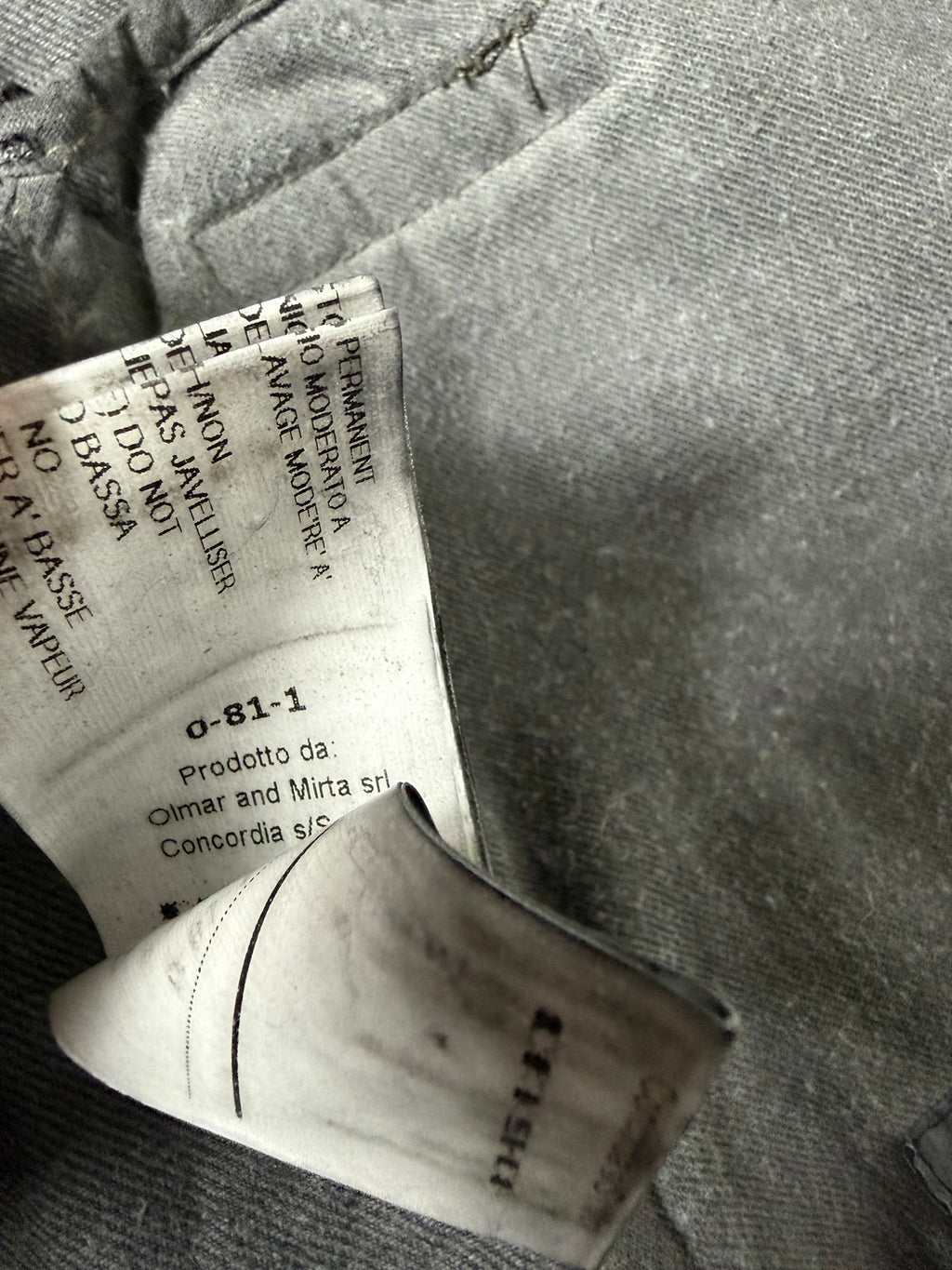 S/S 14 "VICIOUS" Black Mineral Calf Leather Sleeve Denim Jacket L