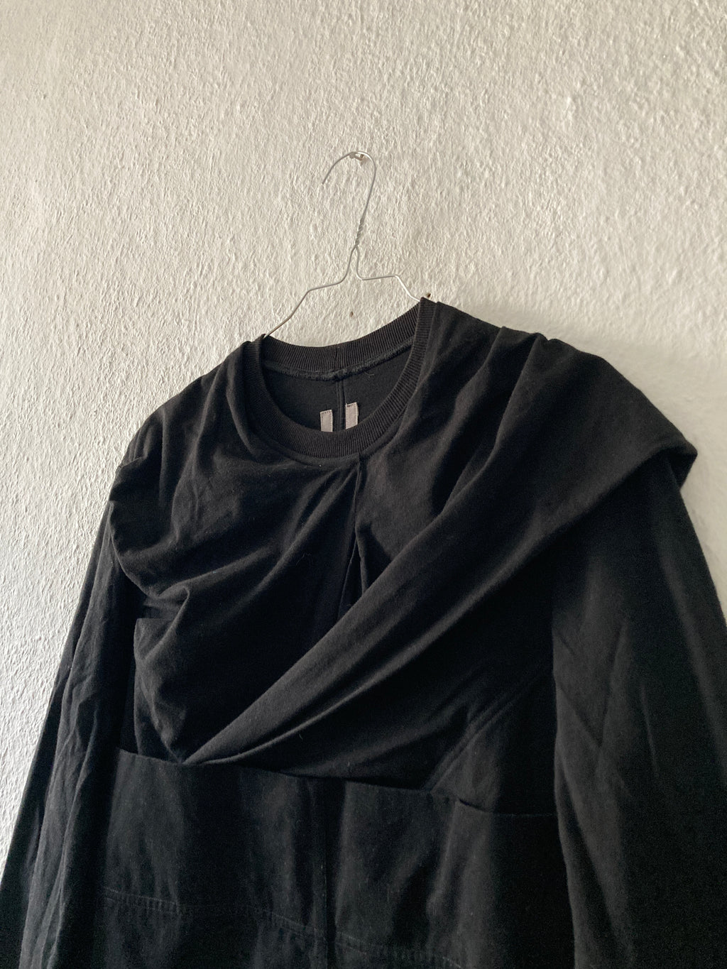 F/W 16 "MASTODON" Black Runway Layer Long Sleeve Rick Owens