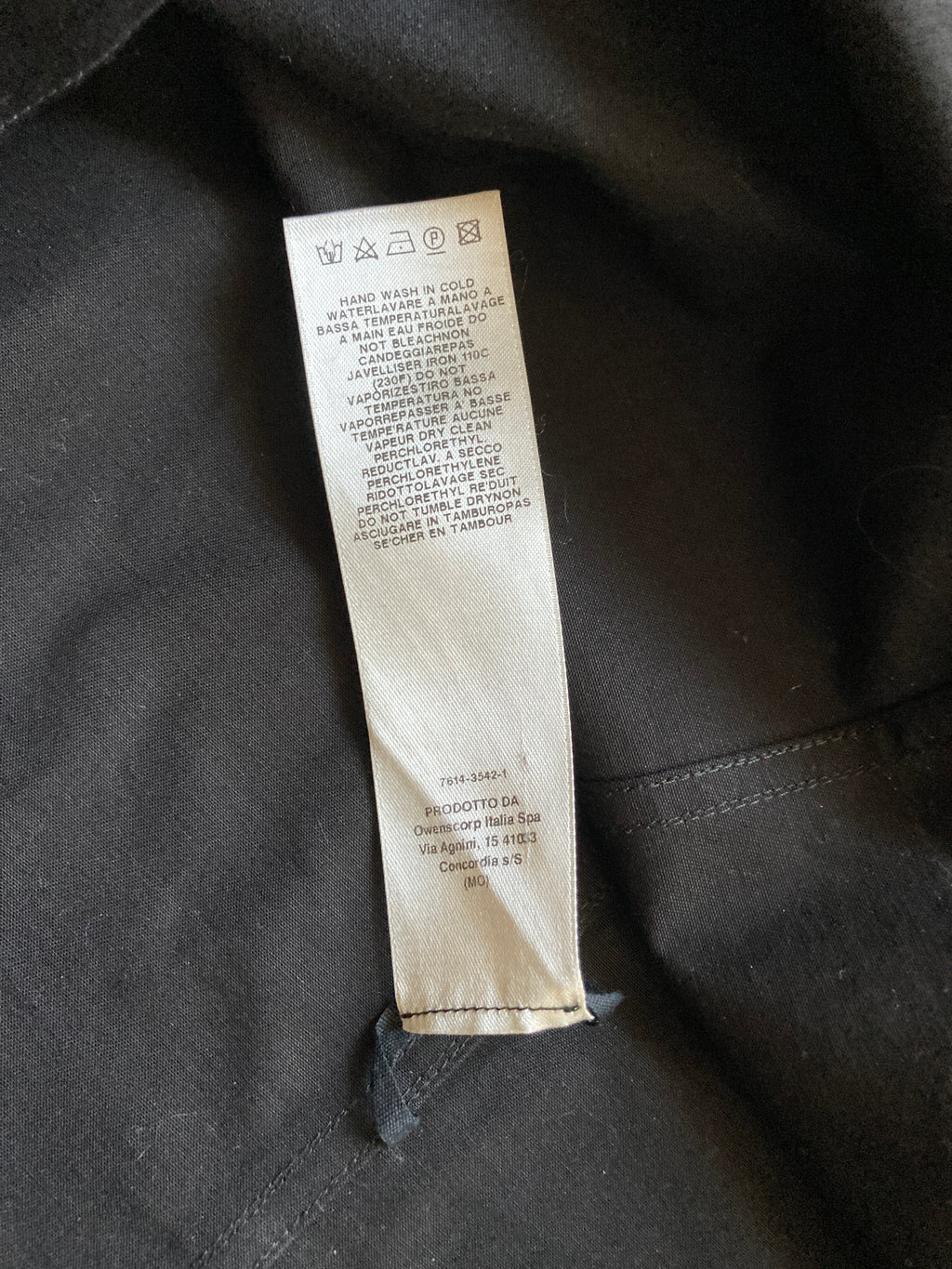 F/W 16 "MASTODON" Black Runway Layer Long Sleeve Rick Owens