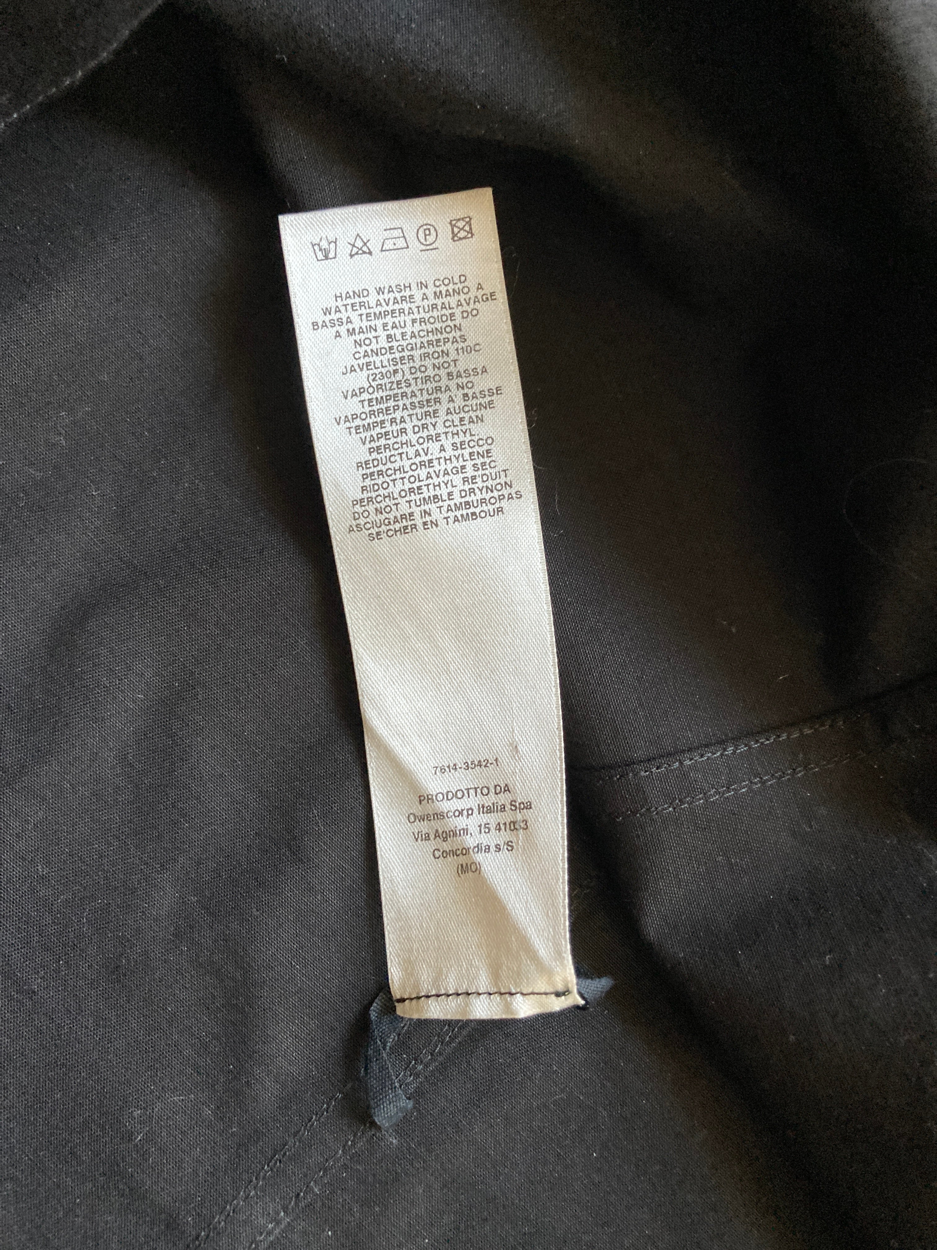 F/W 16 "MASTODON" Black Runway Layer Long Sleeve Rick Owens