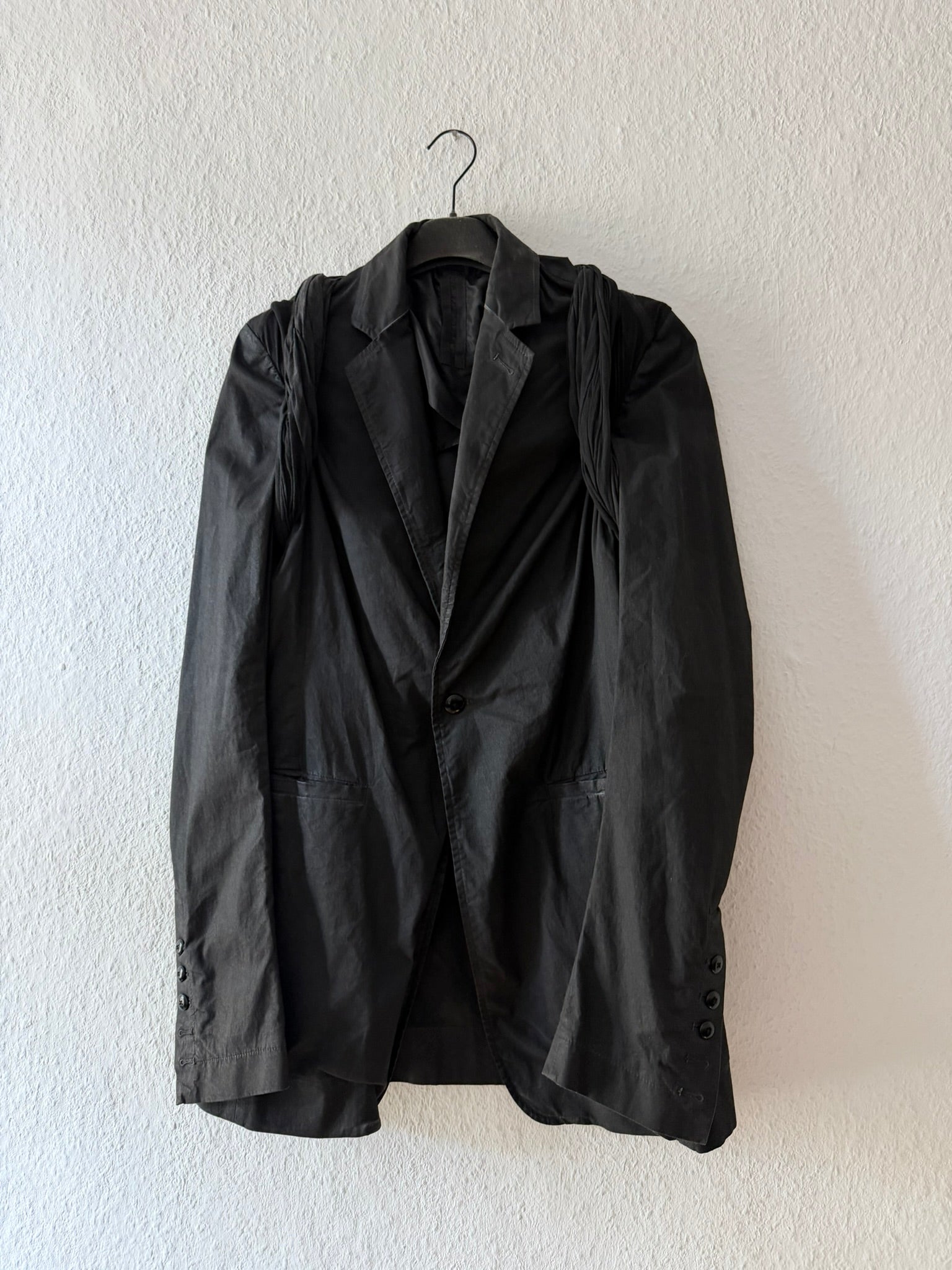 S/S 14 "VICIOUS" Black Mineral Hustler Jacket Rick Owens L