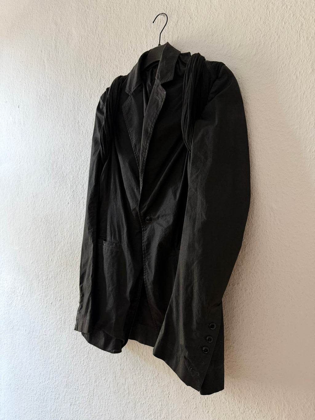 S/S 14 "VICIOUS" Black Mineral Hustler Jacket Rick Owens L