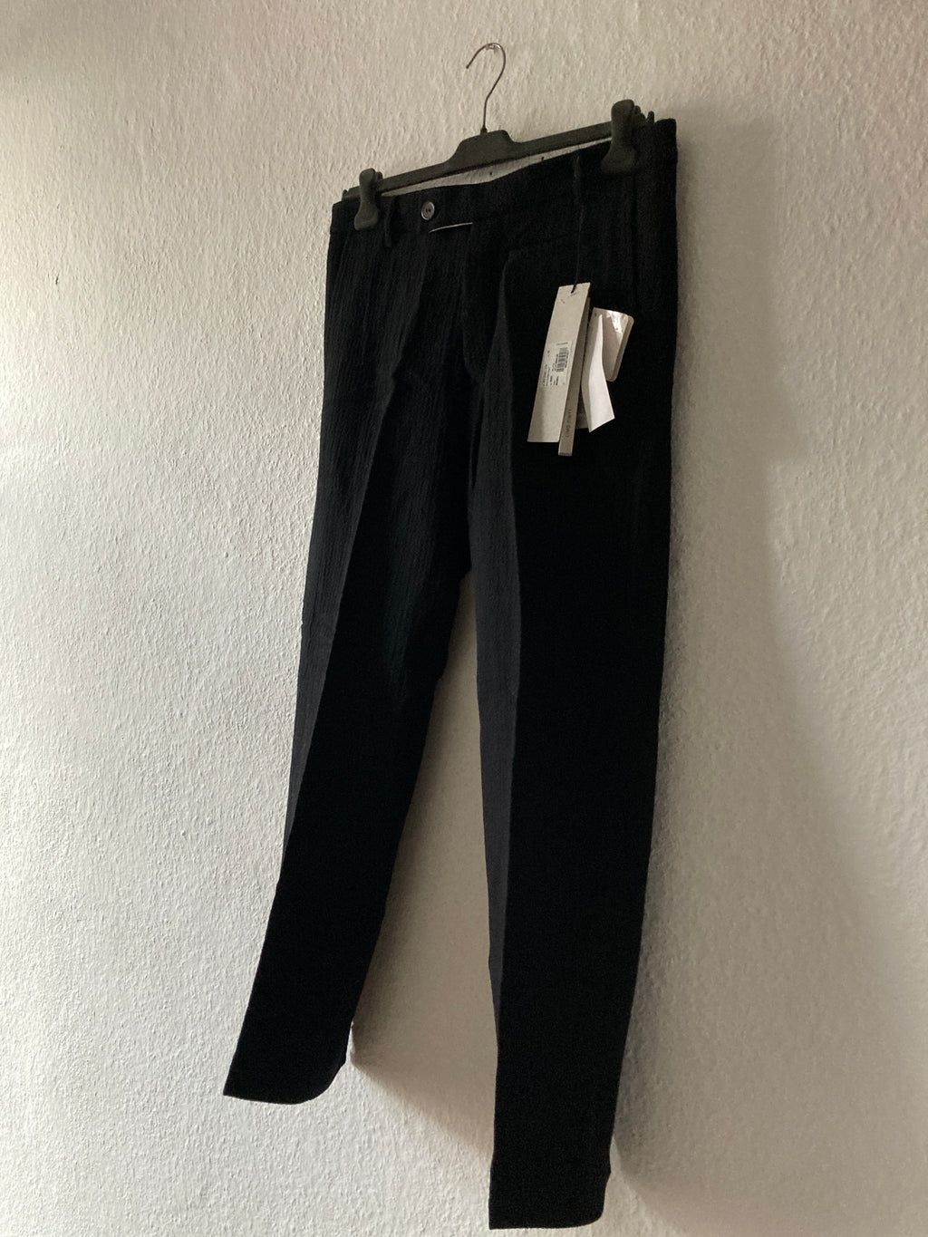 F/W 11 "LIMO" Textured Black Mohair & Wool Trousers Rick Owens in IT50/L