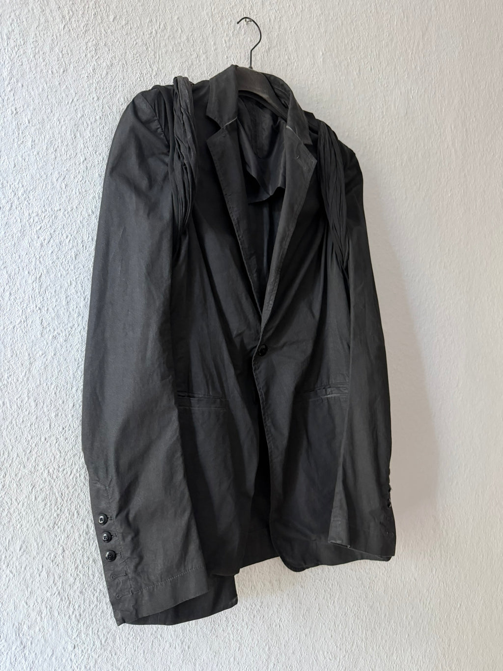S/S 14 "VICIOUS" Black Mineral Hustler Jacket Rick Owens L