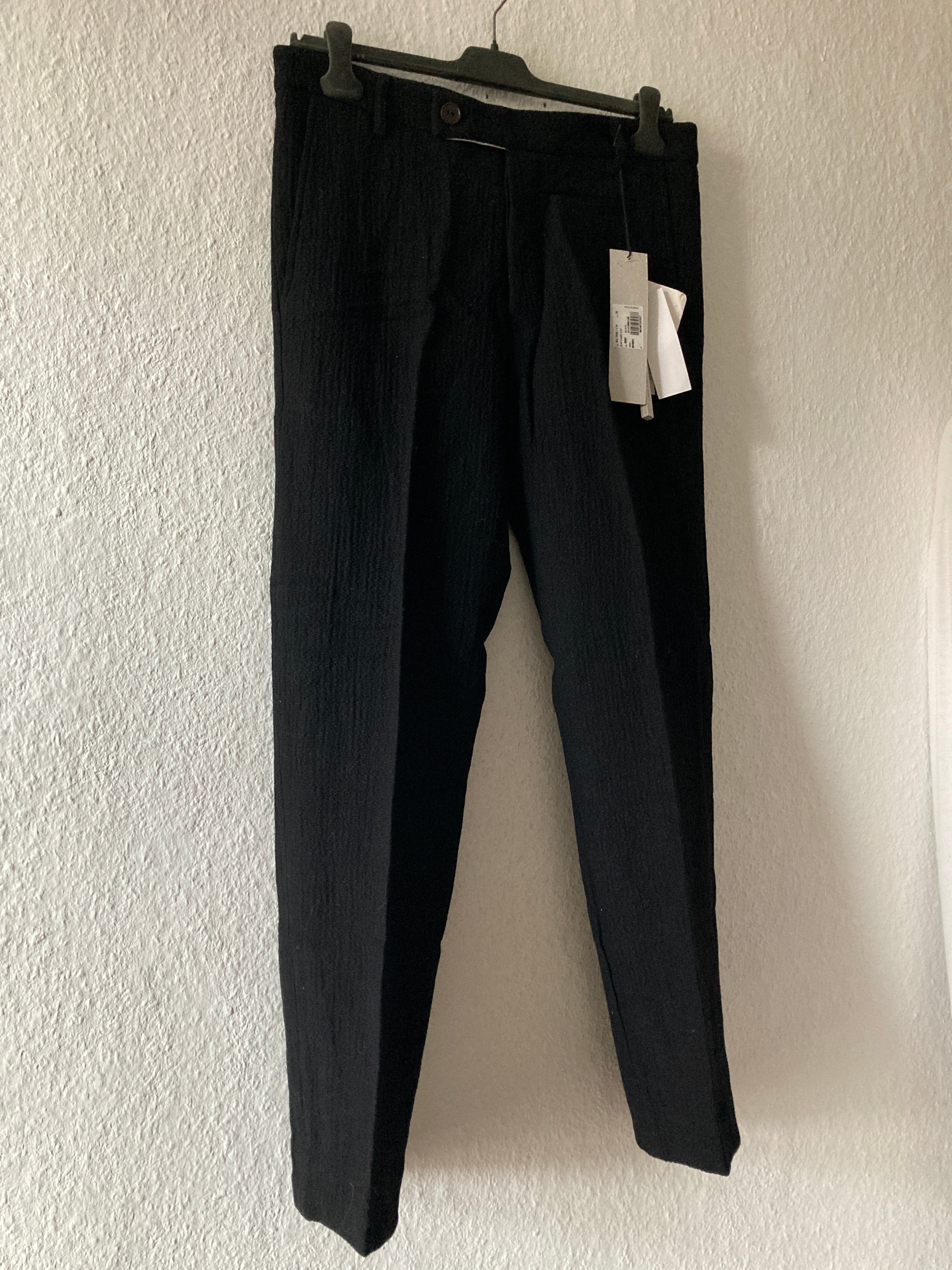 F/W 11 "LIMO" Textured Black Mohair & Wool Trousers Rick Owens in IT50/L