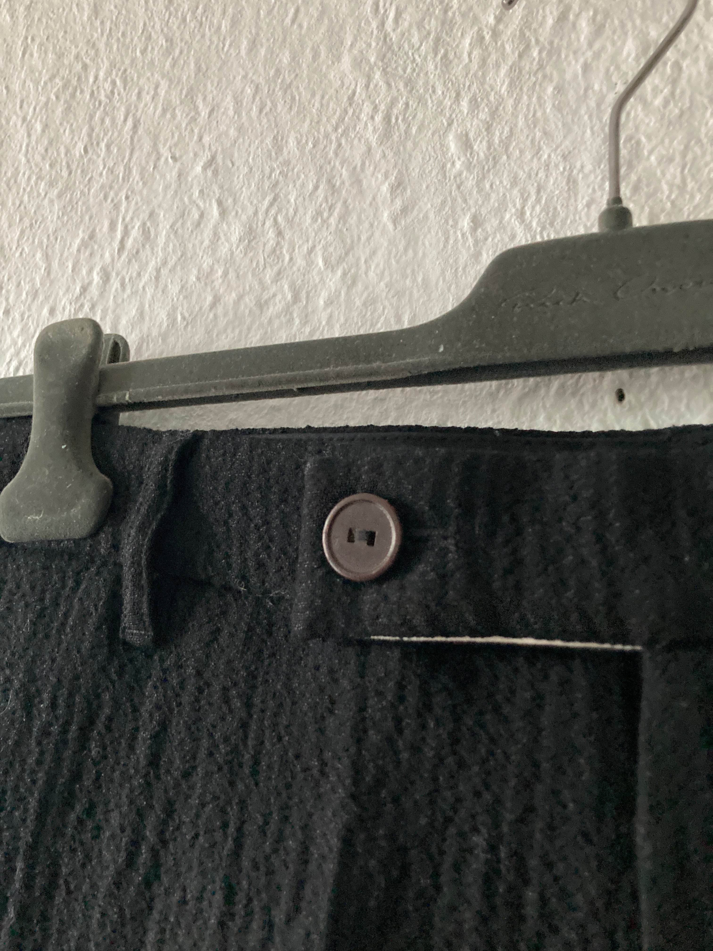 F/W 11 "LIMO" Textured Black Mohair & Wool Trousers Rick Owens in IT50/L