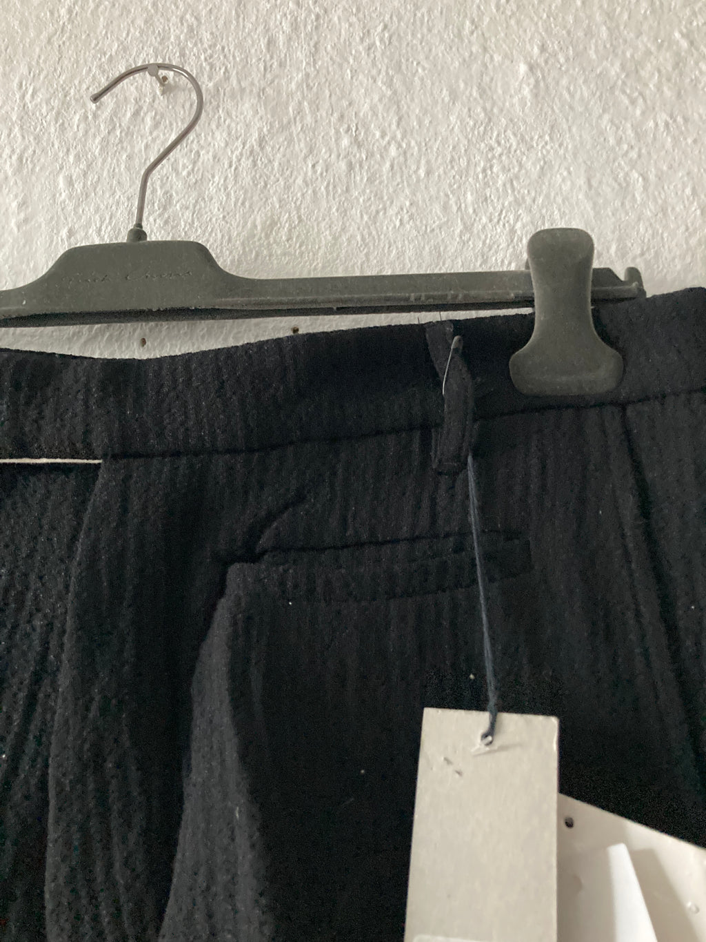 F/W 11 "LIMO" Textured Black Mohair & Wool Trousers Rick Owens in IT50/L