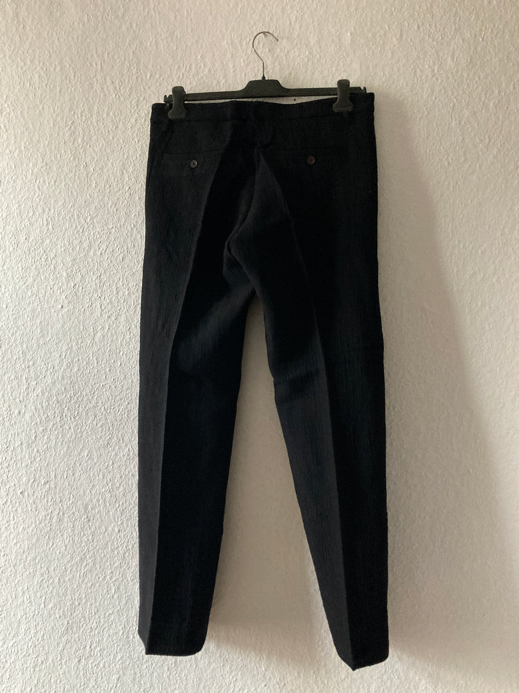 F/W 11 "LIMO" Textured Black Mohair & Wool Trousers Rick Owens in IT50/L
