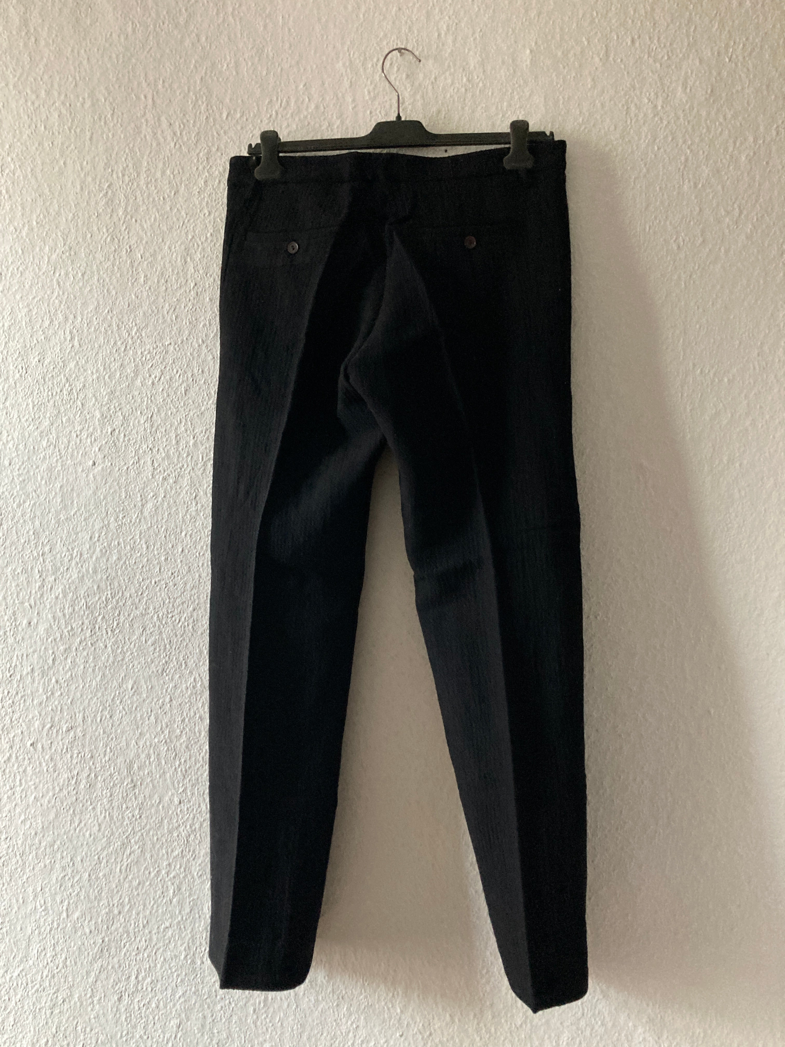 F/W 11 "LIMO" Textured Black Mohair & Wool Trousers Rick Owens in IT50/L