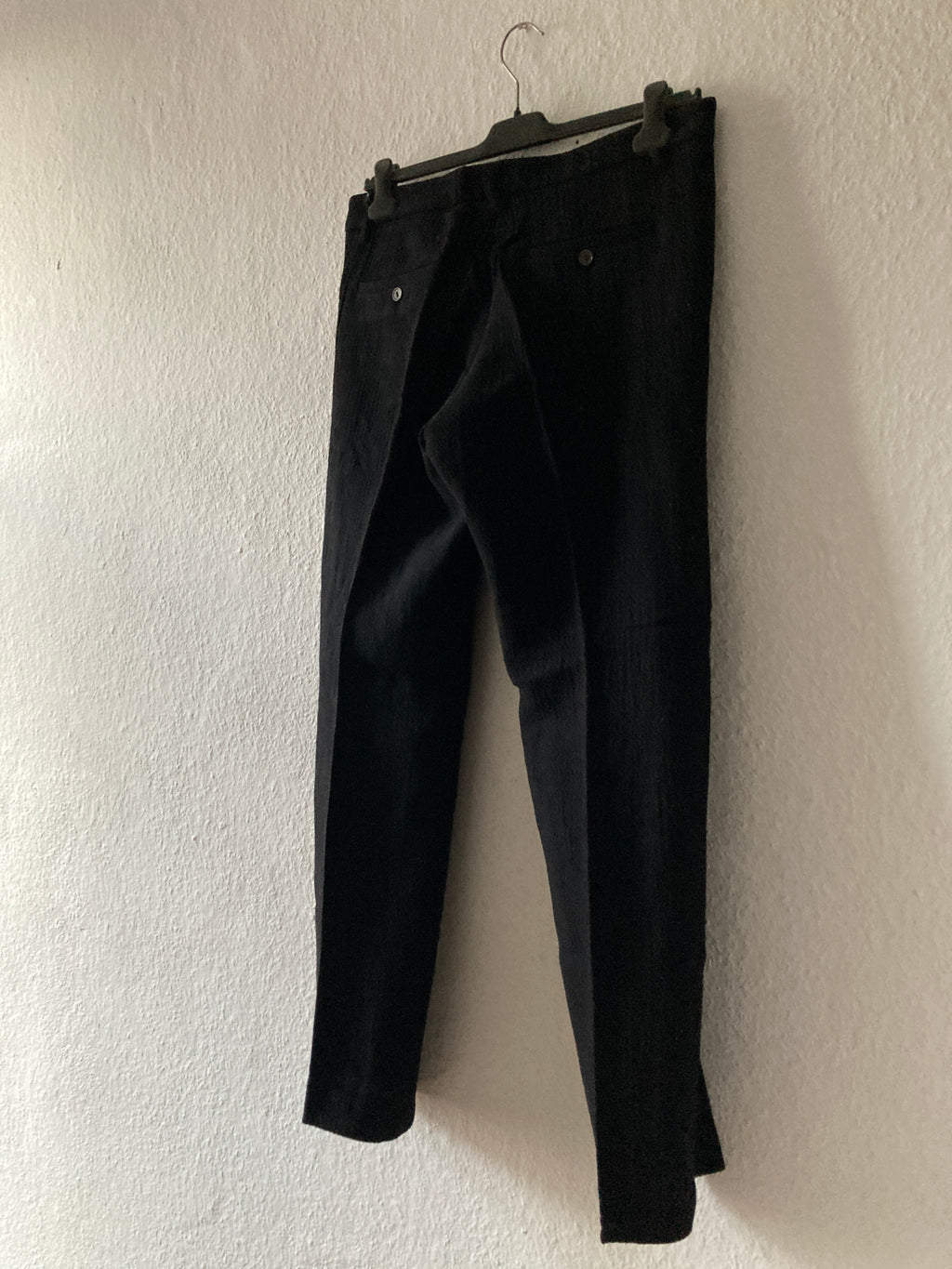 F/W 11 "LIMO" Textured Black Mohair & Wool Trousers Rick Owens in IT50/L
