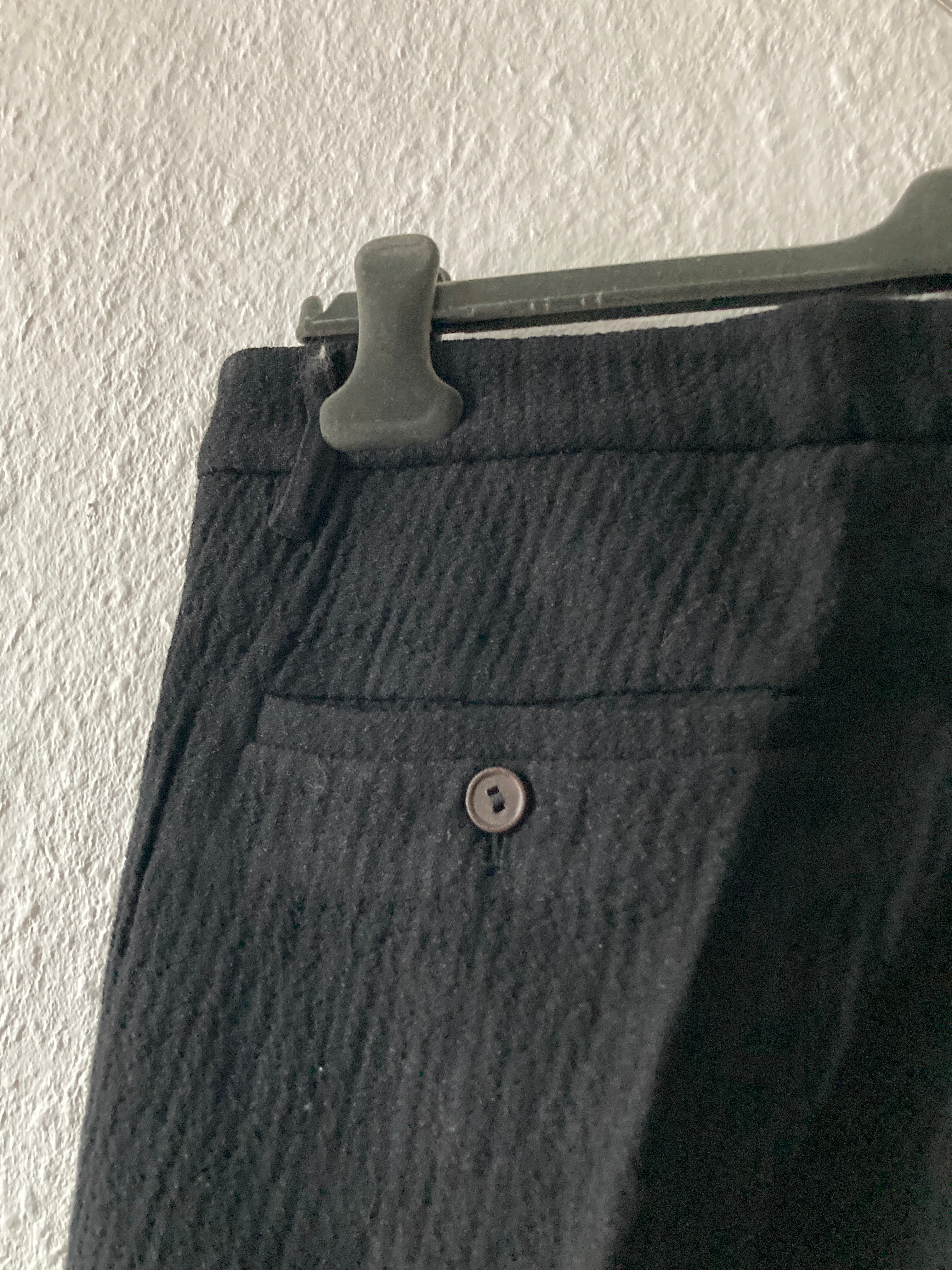 F/W 11 "LIMO" Textured Black Mohair & Wool Trousers Rick Owens in IT50/L