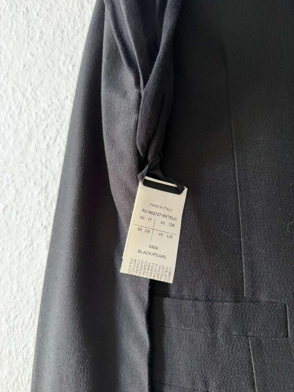 S/S 19 "BABEL" Black New Soft Blazer in Silk/Viscose/Cotton IT50/M