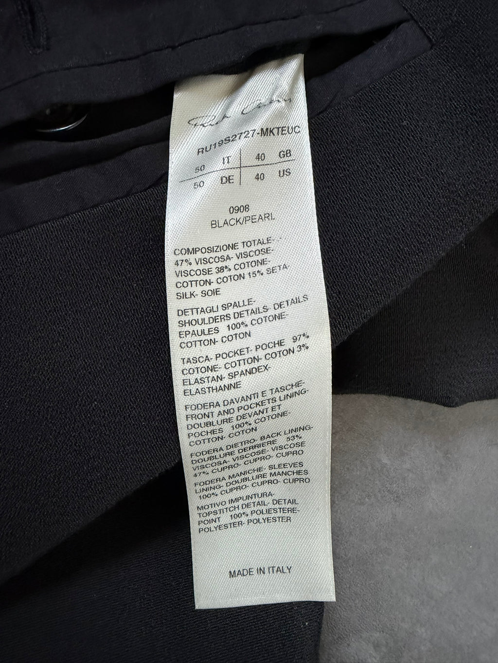 S/S 19 "BABEL" Black New Soft Blazer in Silk/Viscose/Cotton IT50/M