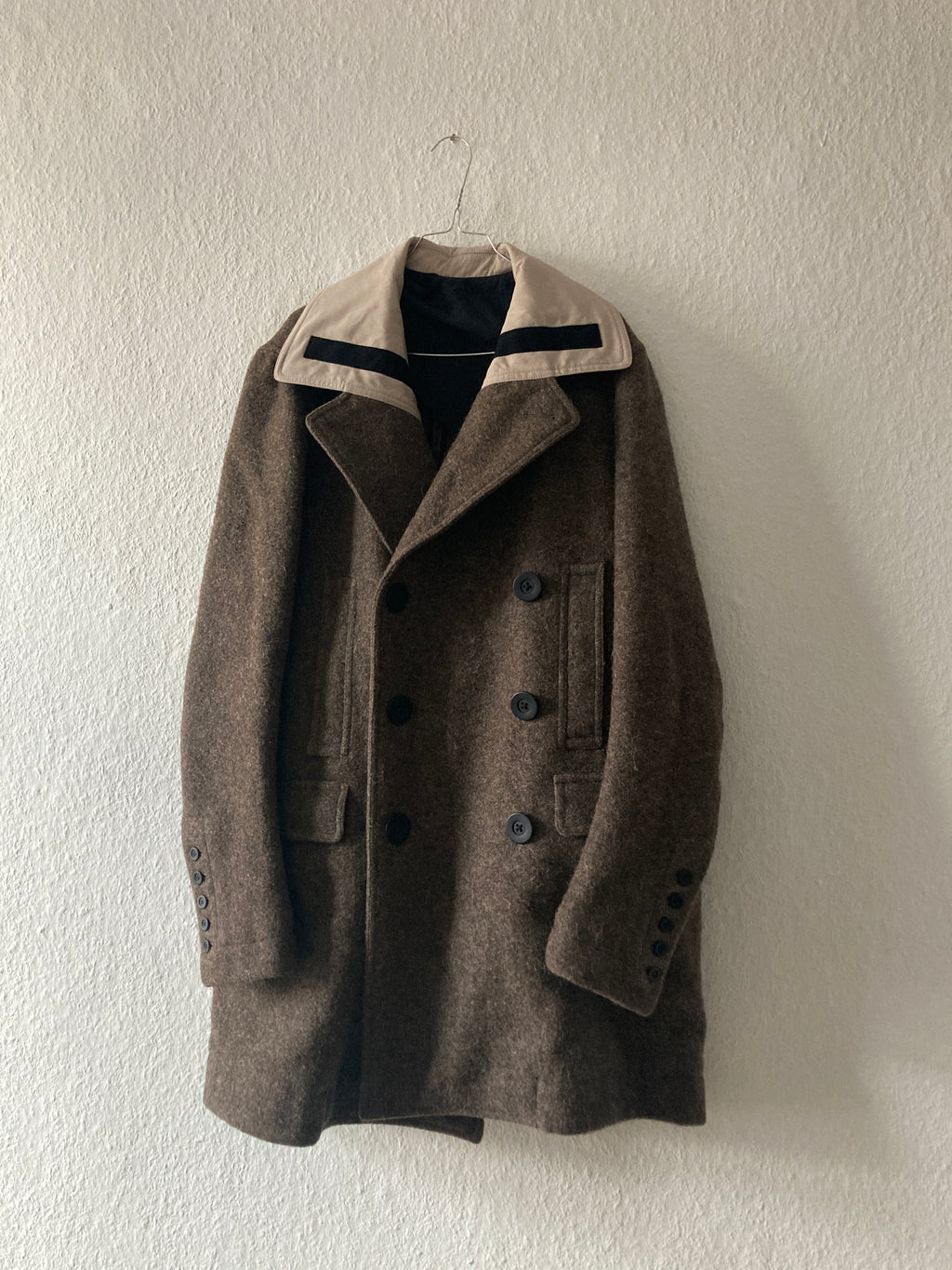 F/W 15 "SPHINX" Heavy Runway Wool Coat Rick Owens 52/L