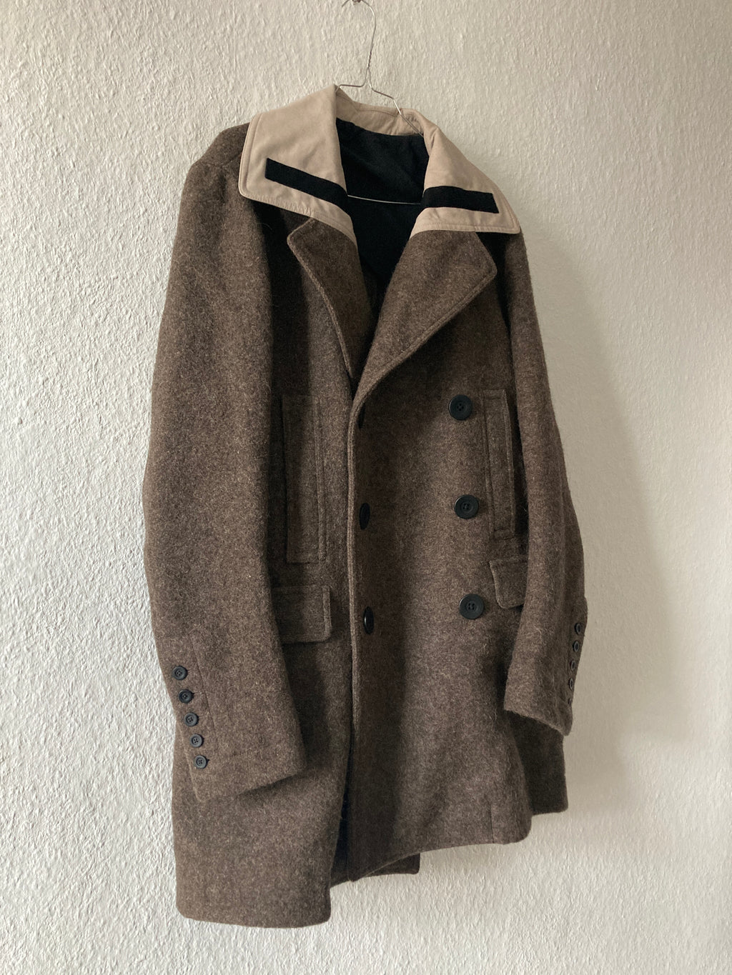 F/W 15 "SPHINX" Heavy Runway Wool Coat Rick Owens 52/L