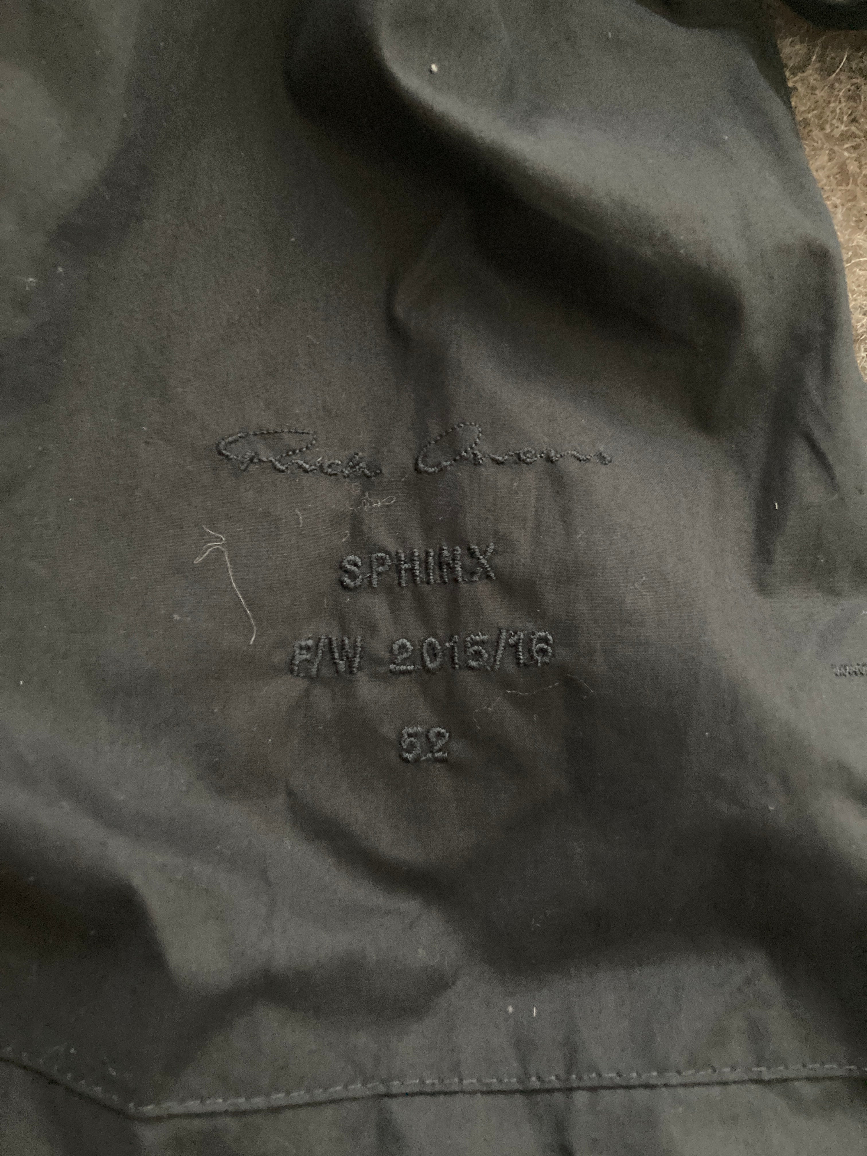 F/W 15 "SPHINX" Heavy Runway Wool Coat Rick Owens 52/L