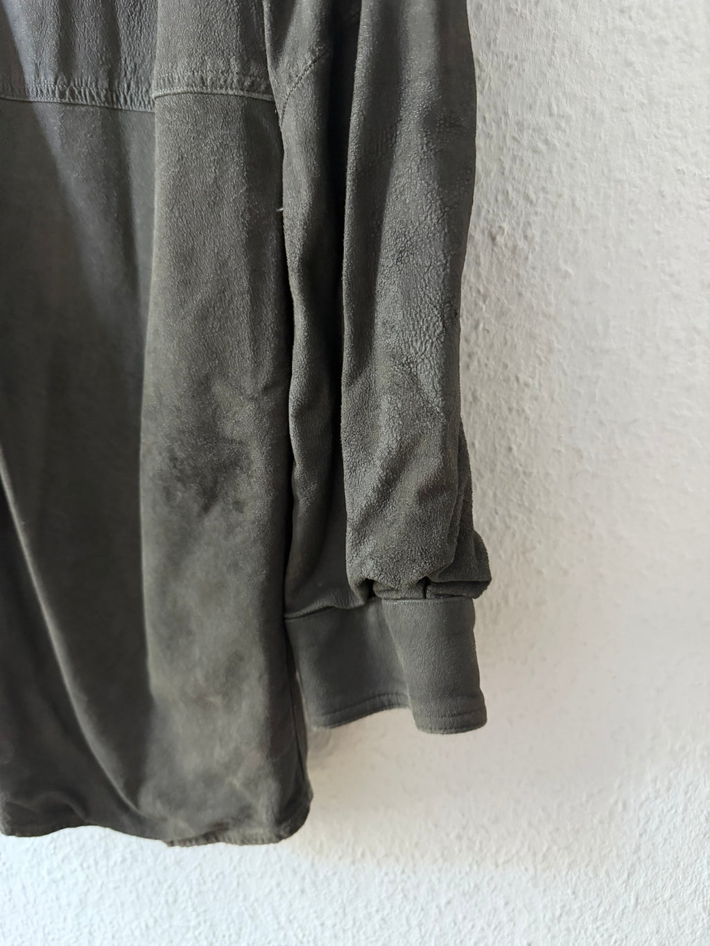 F/W 16 “MASTODON” Blistered Lamb Leather Trench Shirt L/54