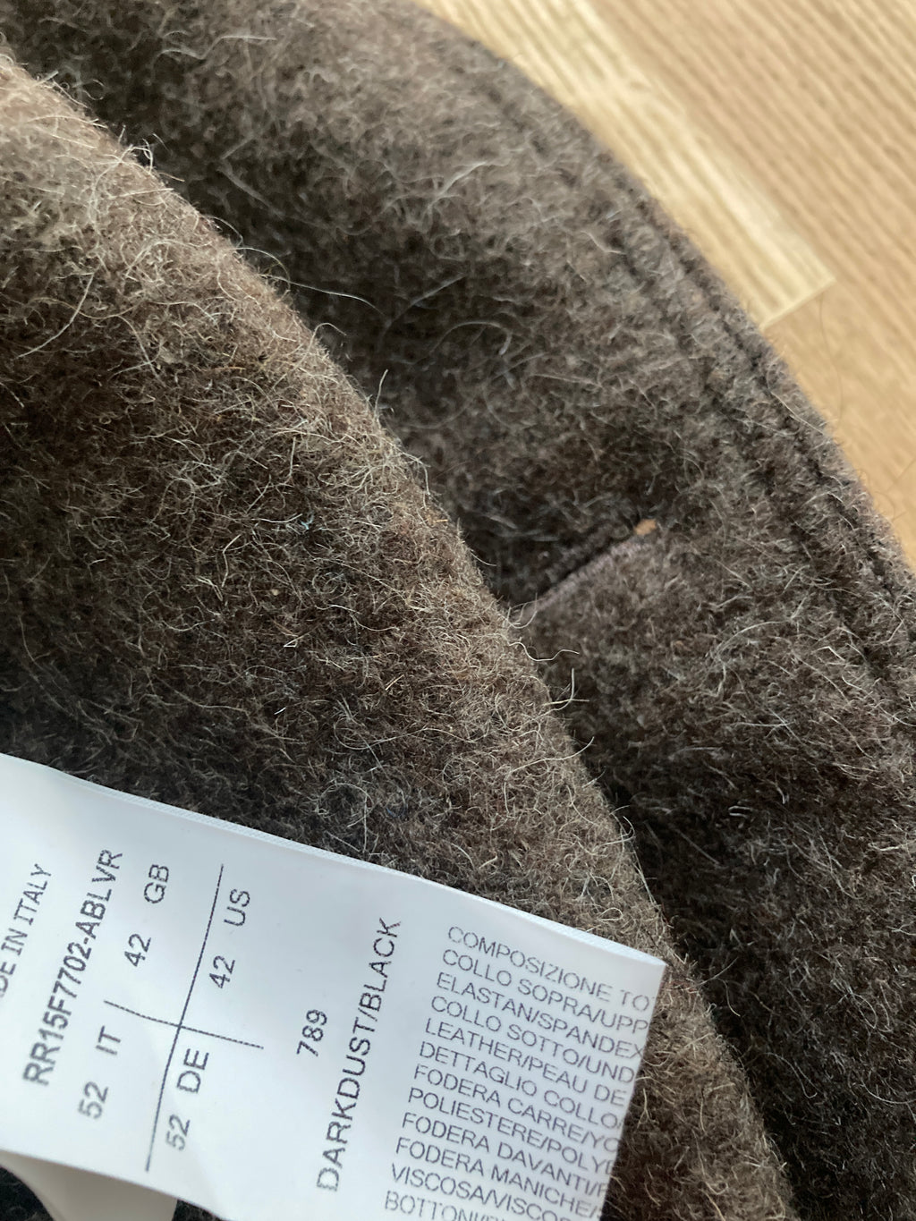 F/W 15 "SPHINX" Heavy Runway Wool Coat Rick Owens 52/L