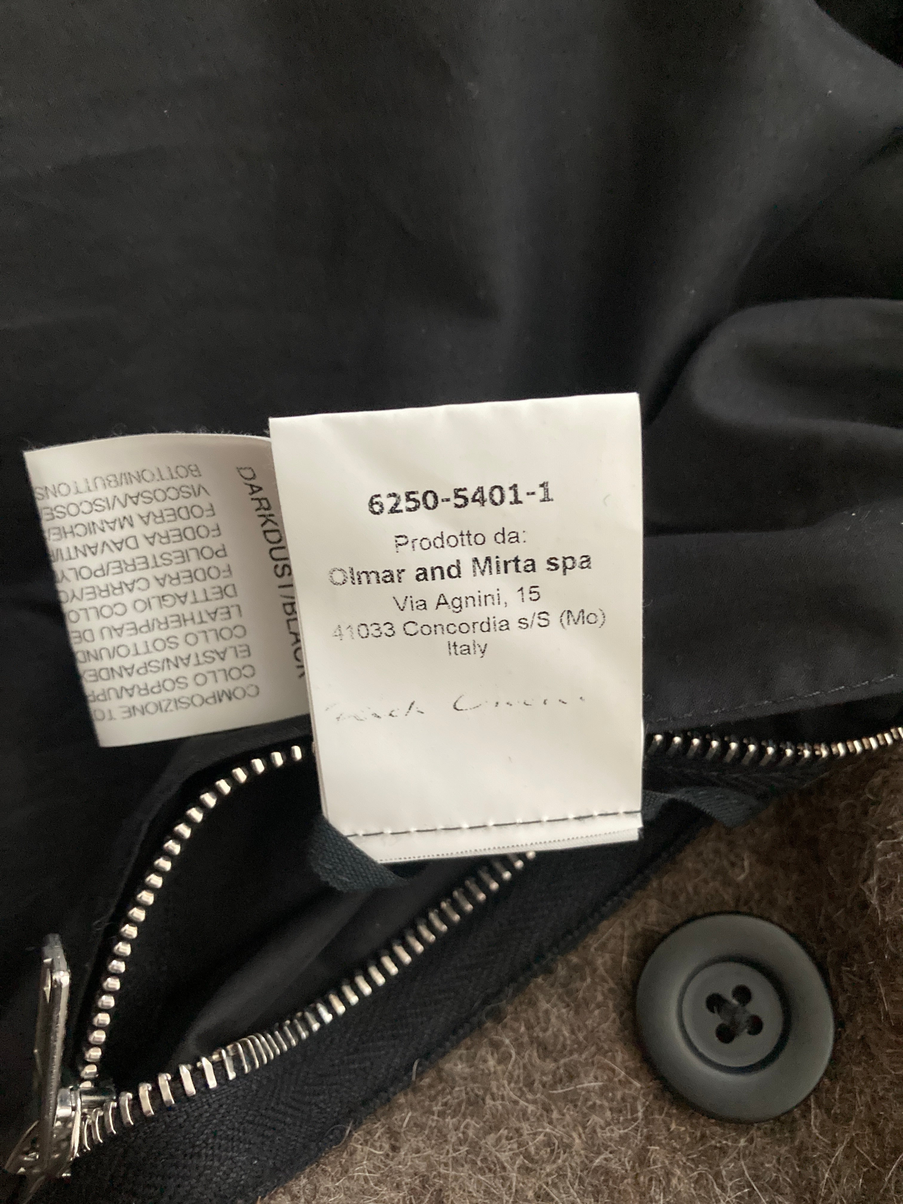 F/W 15 "SPHINX" Heavy Runway Wool Coat Rick Owens 52/L