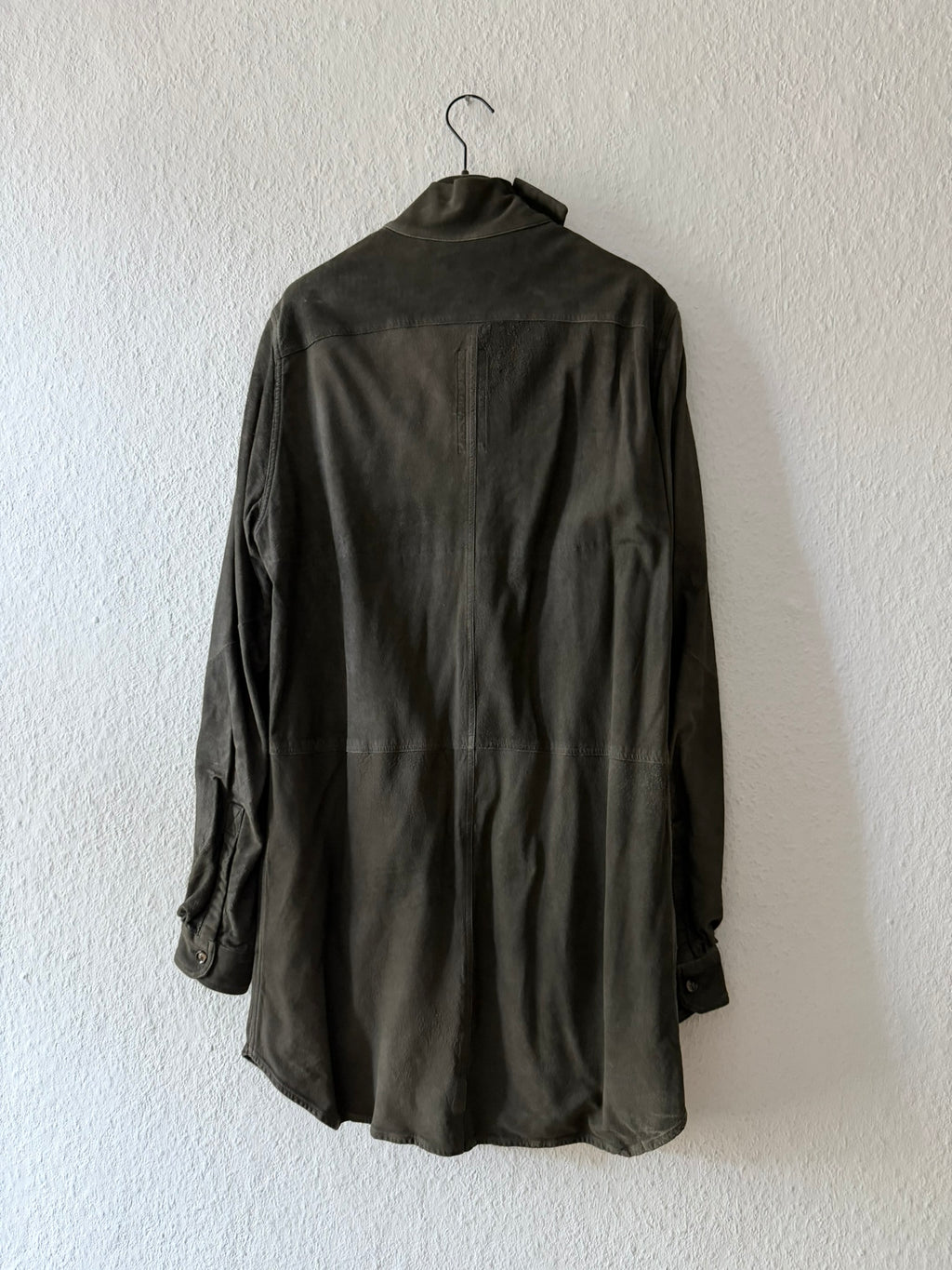 F/W 16 “MASTODON” Blistered Lamb Leather Trench Shirt L/54