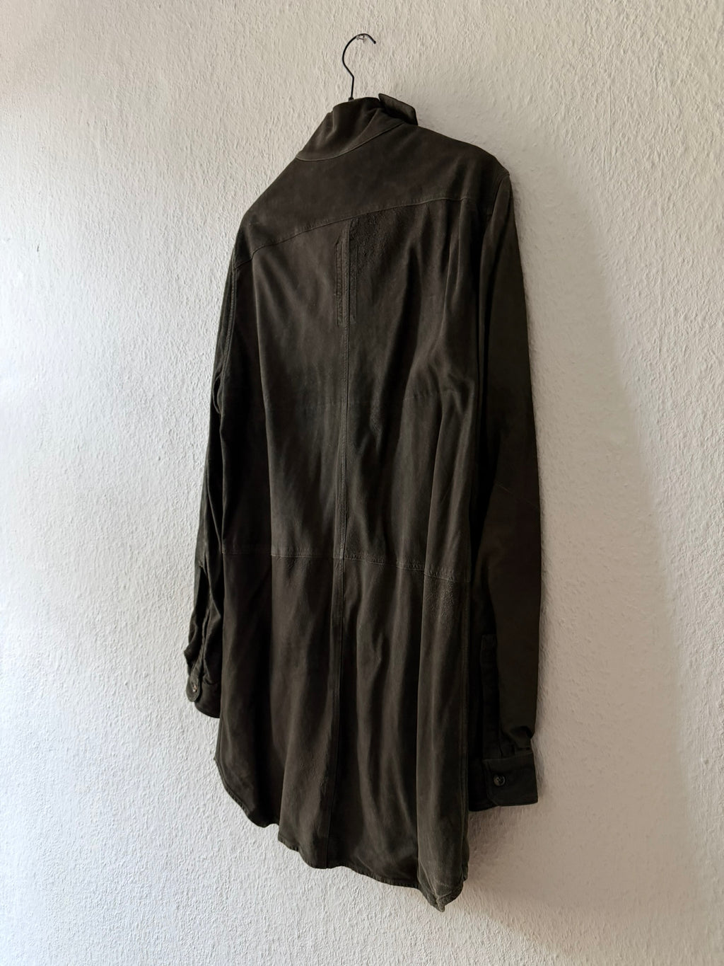F/W 16 “MASTODON” Blistered Lamb Leather Trench Shirt L/54