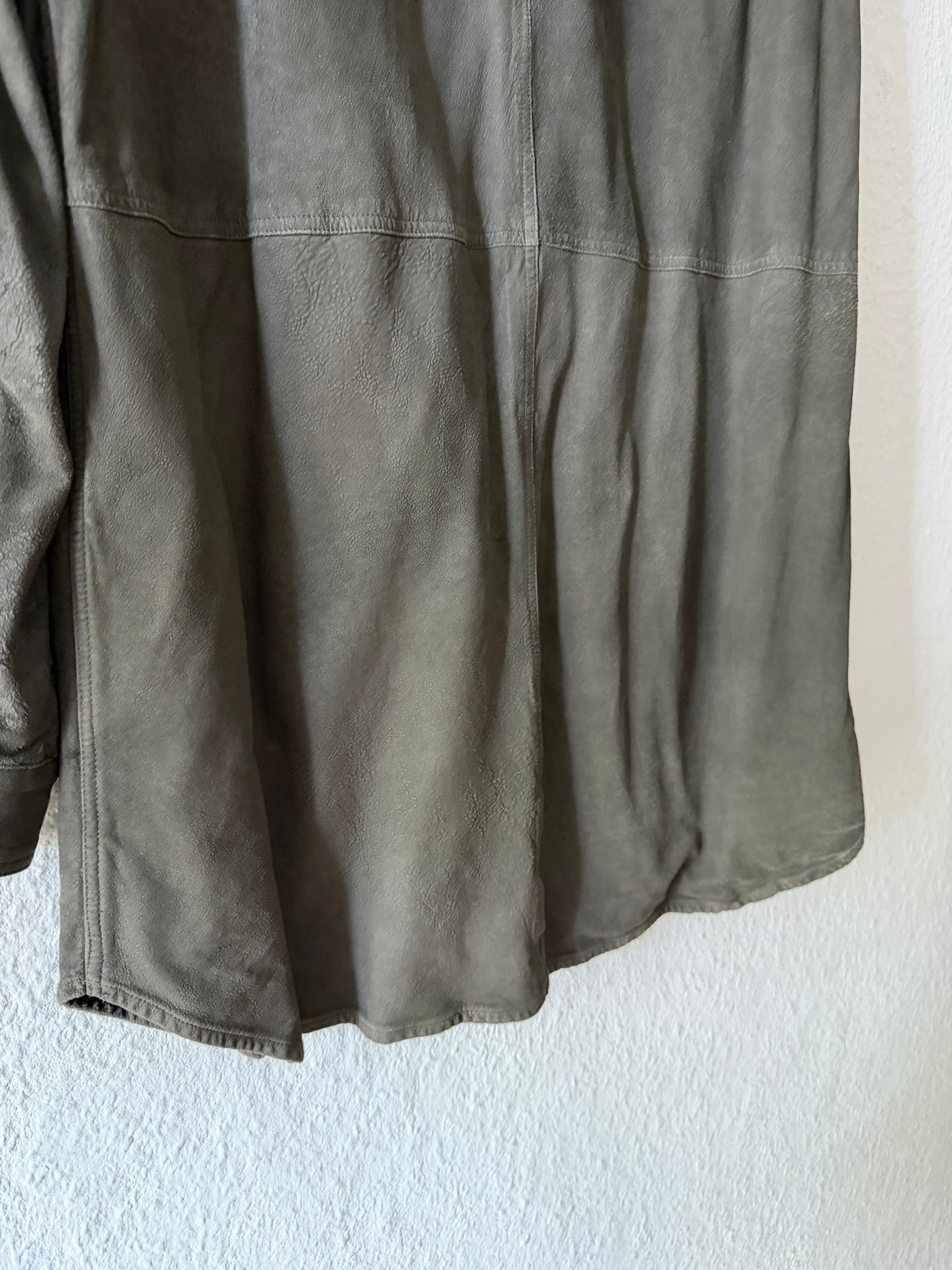 F/W 16 “MASTODON” Blistered Lamb Leather Trench Shirt L/54