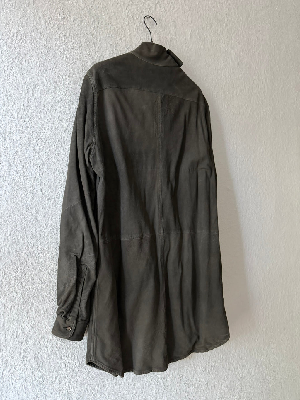 F/W 16 “MASTODON” Blistered Lamb Leather Trench Shirt L/54