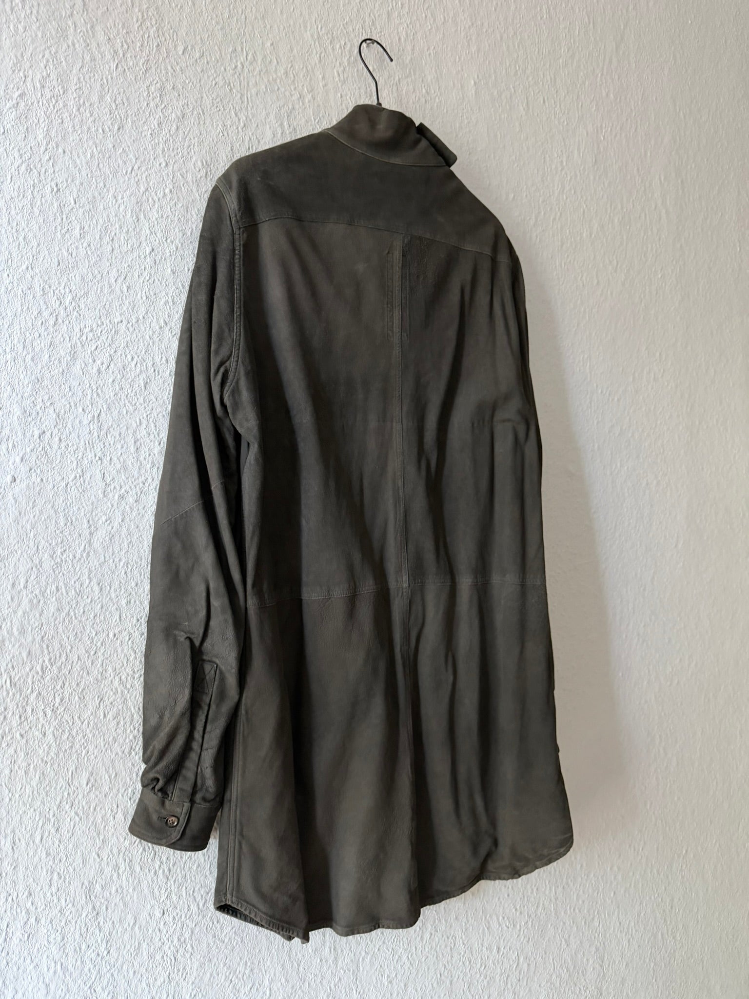 F/W 16 “MASTODON” Blistered Lamb Leather Trench Shirt L/54