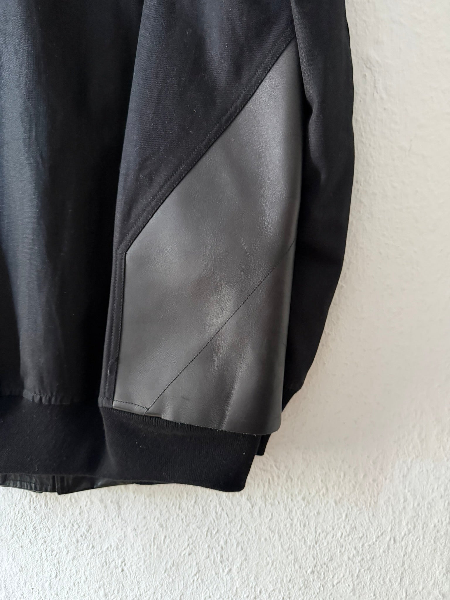 S/S 16「CYCLOPS」ランウェイ パッチワーク ボンバージャケット ブラック/ナチュラル サイズ 50/M