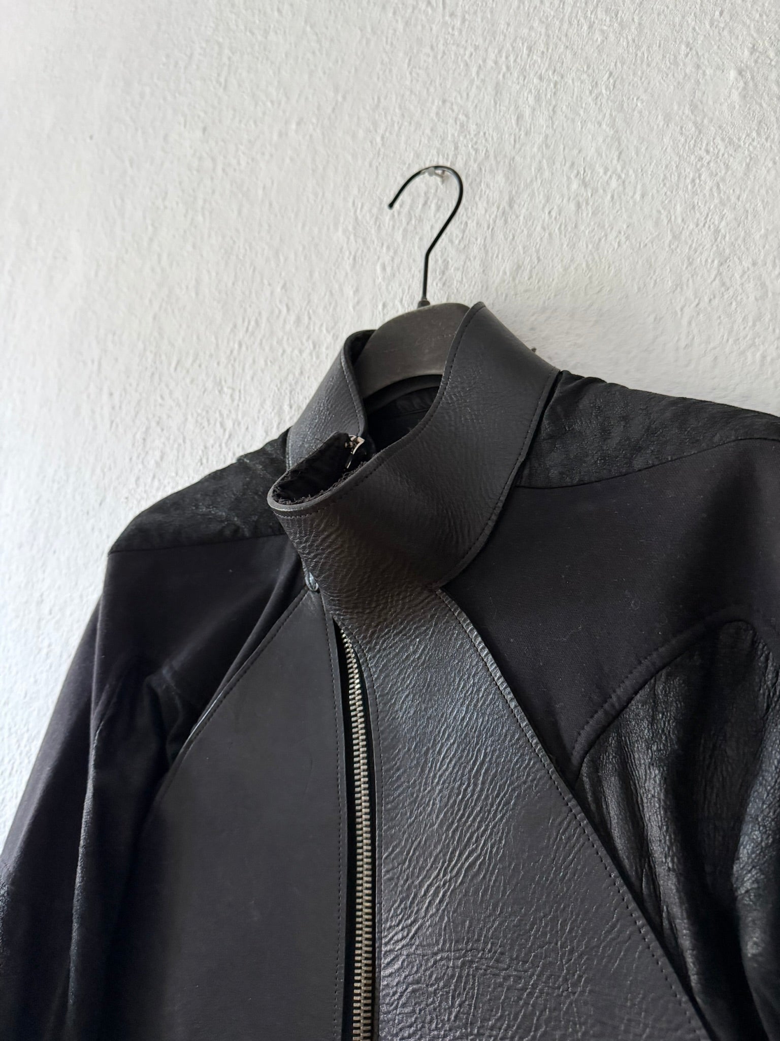 S/S 11 „ANTHEM“ Calf & Blistered Lamb Leather Jacket Rick Owens M