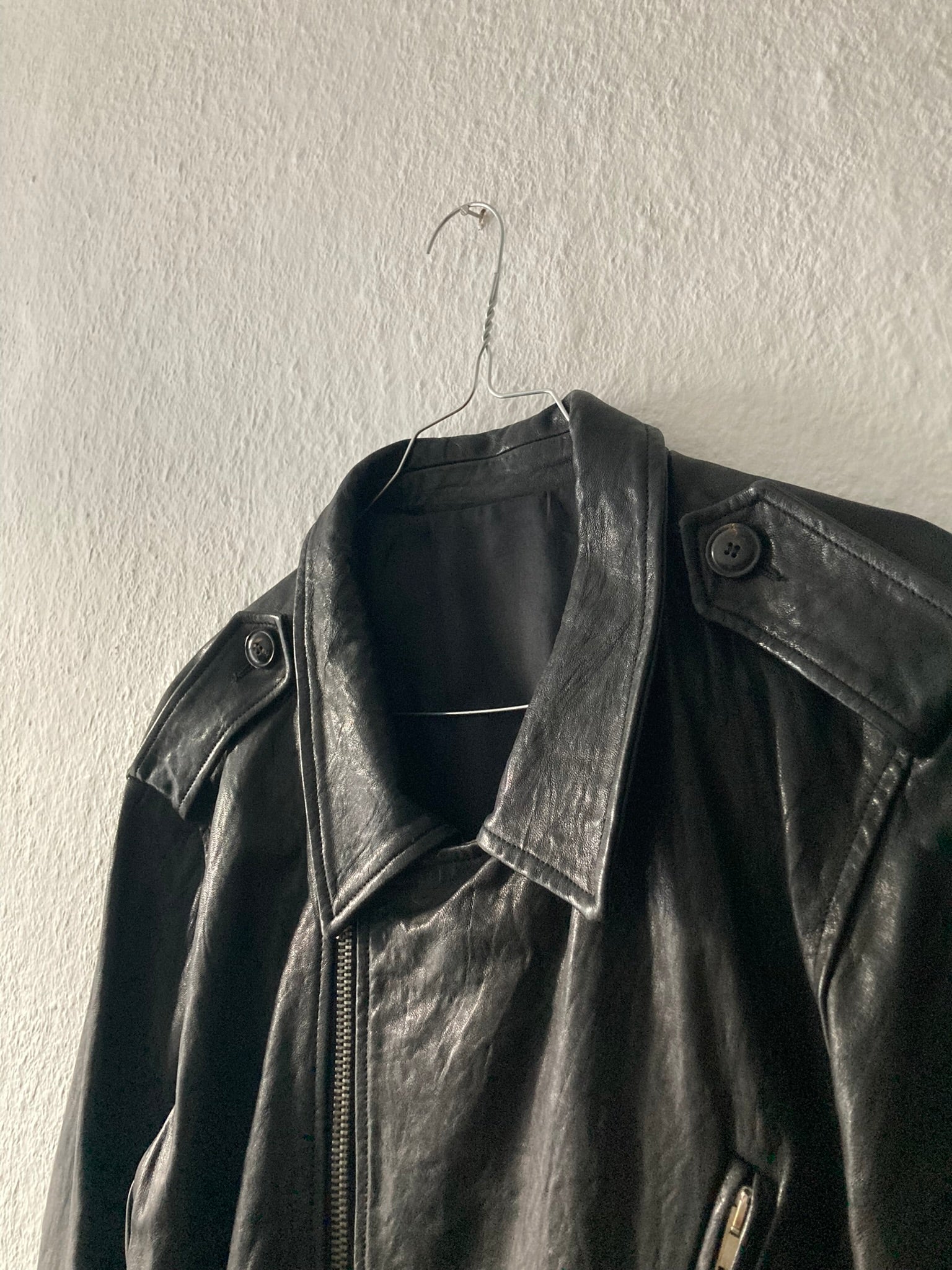 F/W 09 "CRUST" Hammered Lamb Stooges Leather Jacket in Black Size XL