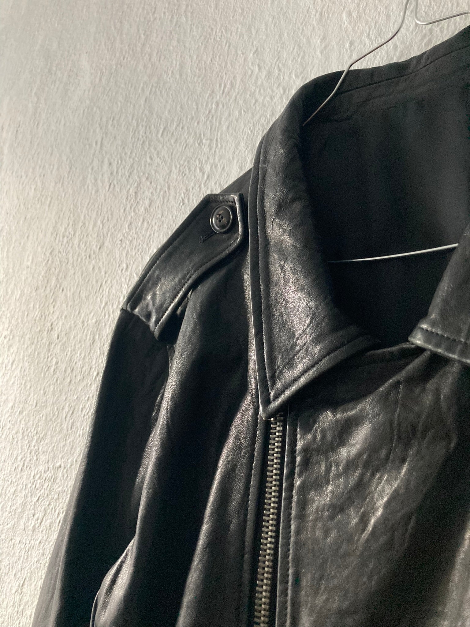 F/W 09 "CRUST" Hammered Lamb Stooges Leather Jacket in Black Size XL