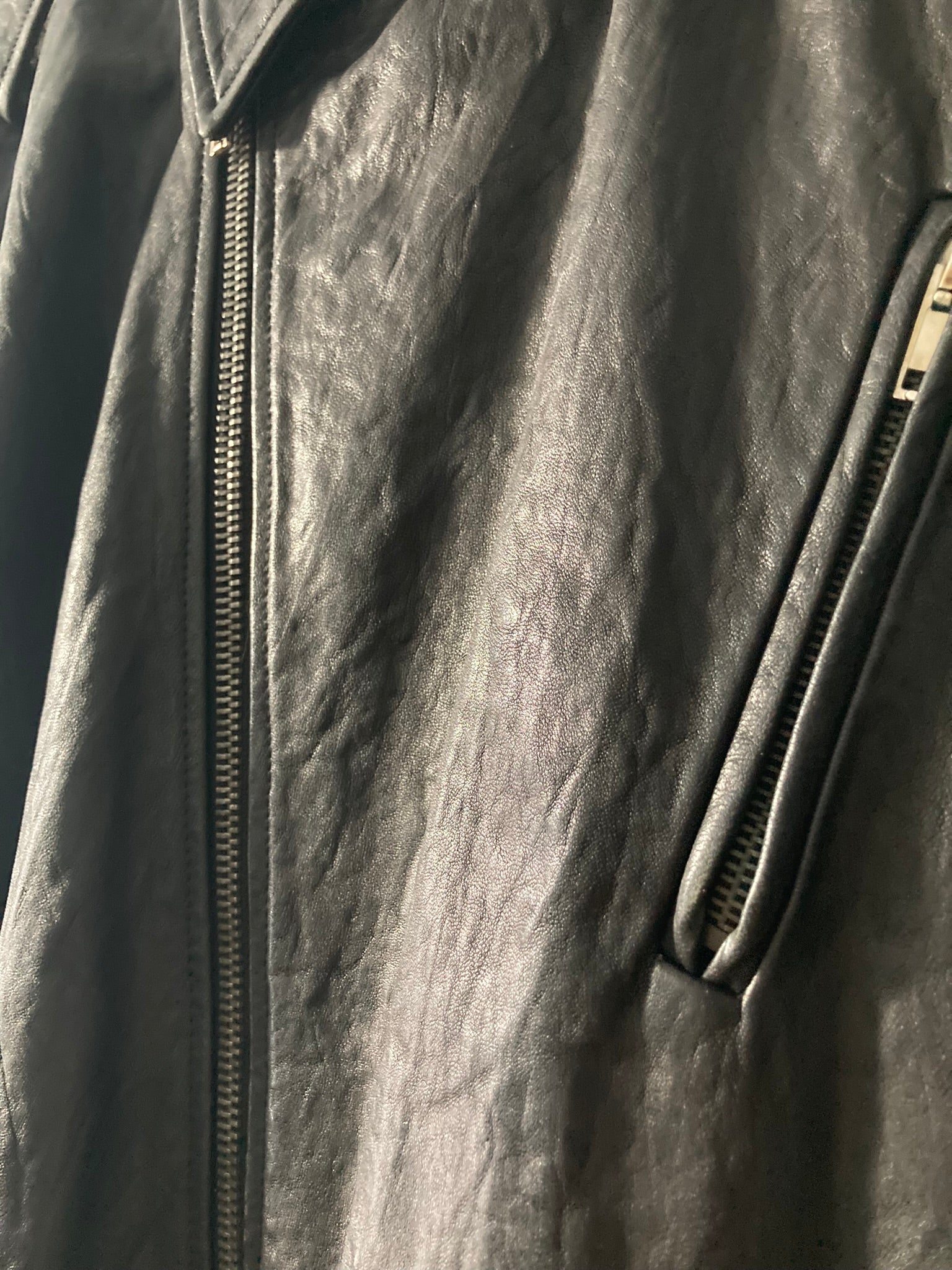 F/W 09 "CRUST" Hammered Lamb Stooges Leather Jacket in Black Size XL