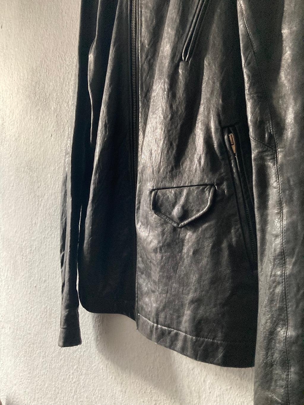 F/W 09 "CRUST" Hammered Lamb Stooges Leather Jacket in Black Size XL