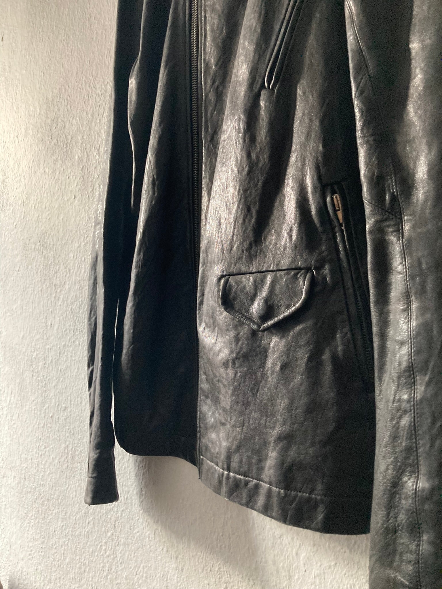 F/W 09 "CRUST" Hammered Lamb Stooges Leather Jacket in Black Size XL