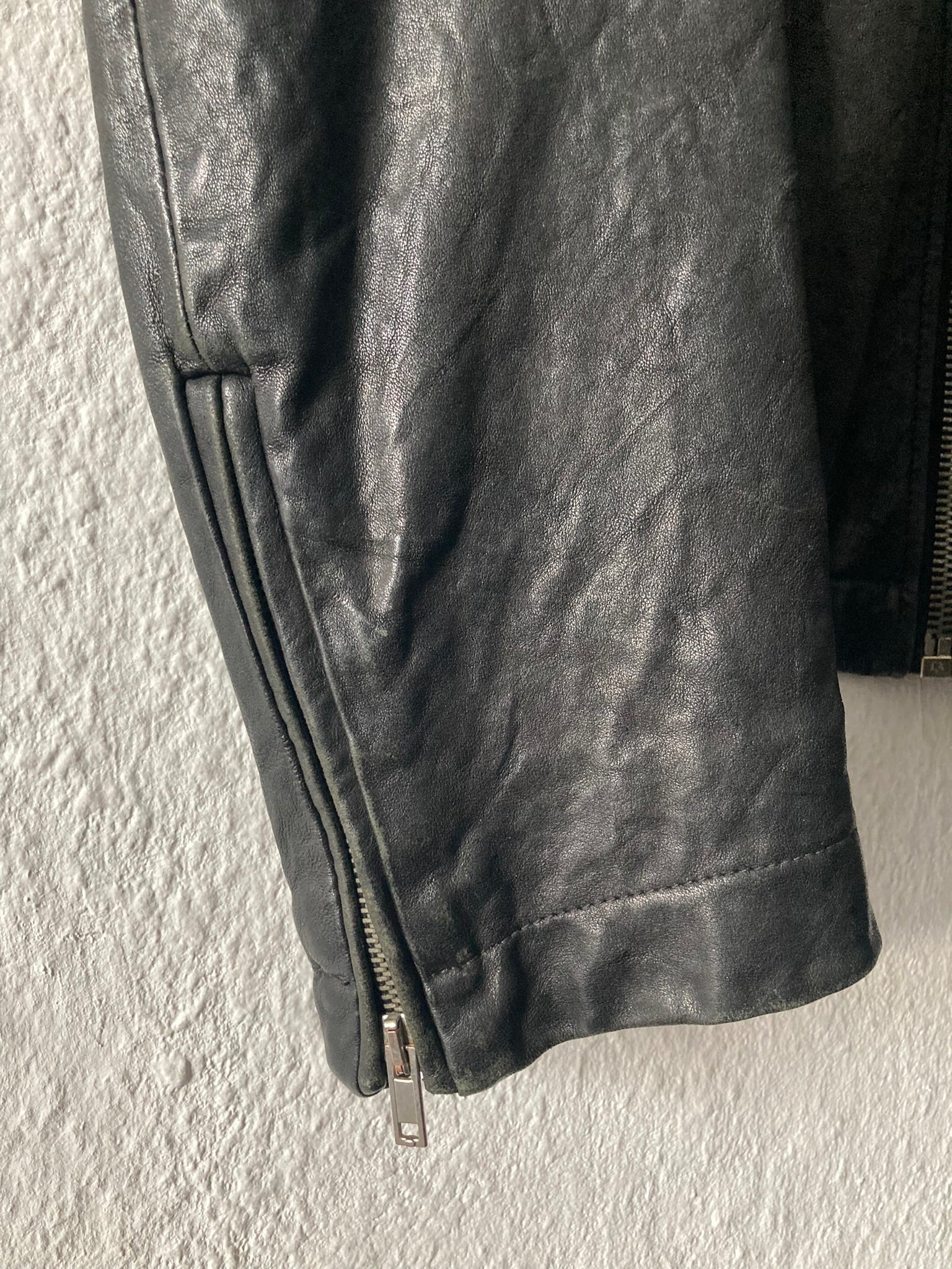 F/W 09 "CRUST" Hammered Lamb Stooges Leather Jacket in Black Size XL