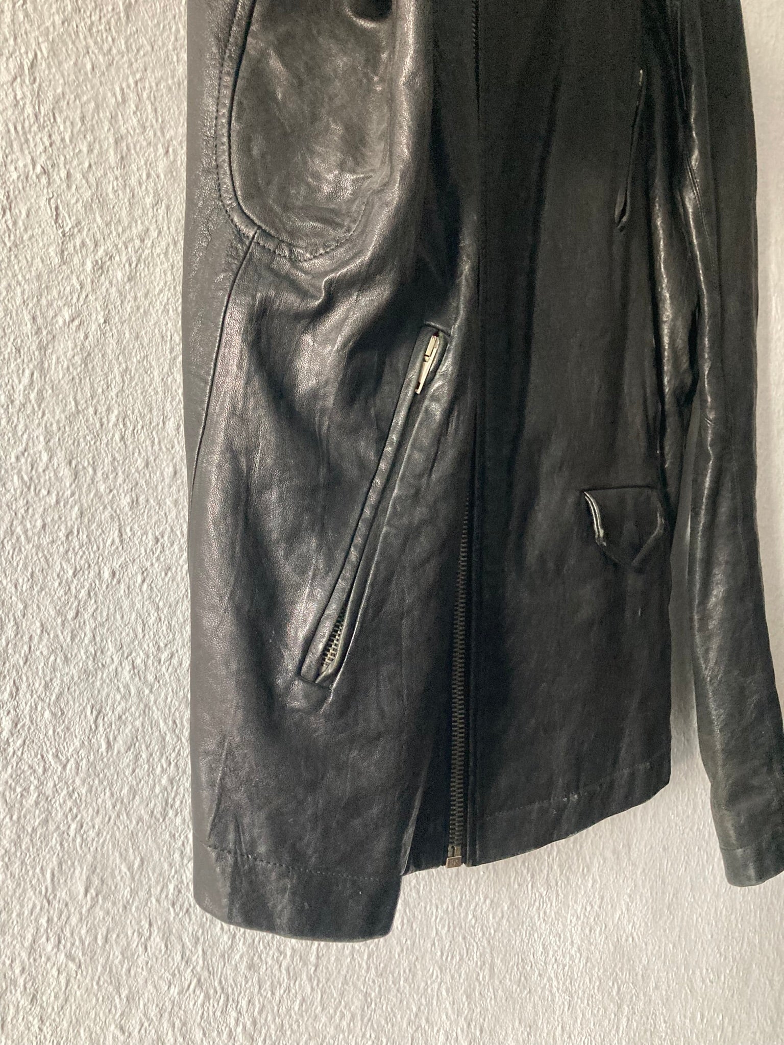 F/W 09 "CRUST" Hammered Lamb Stooges Leather Jacket in Black Size XL