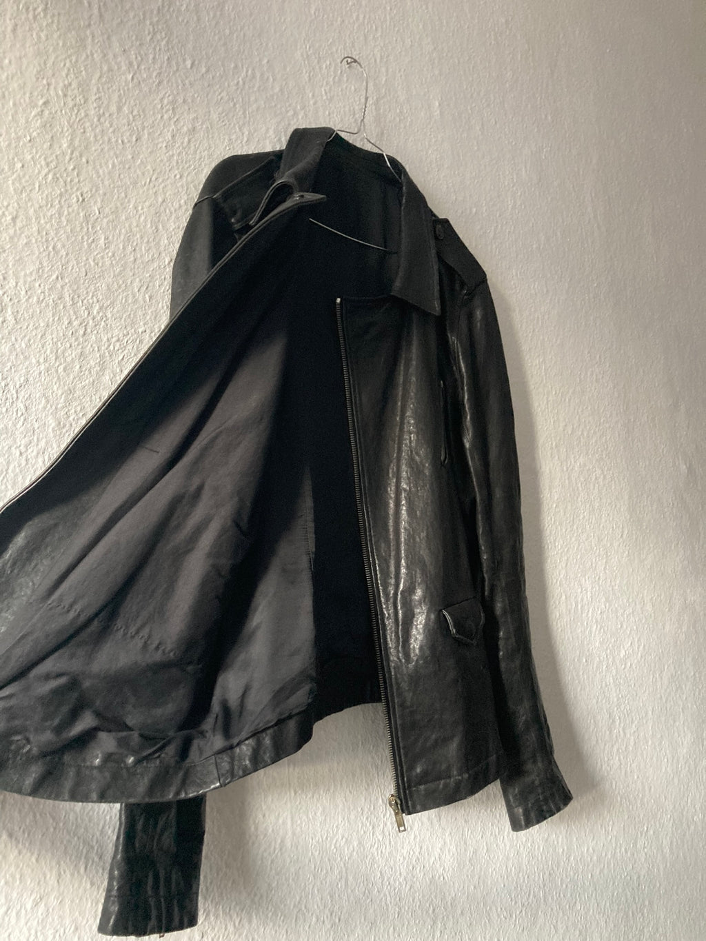 F/W 09 "CRUST" Hammered Lamb Stooges Leather Jacket in Black Size XL