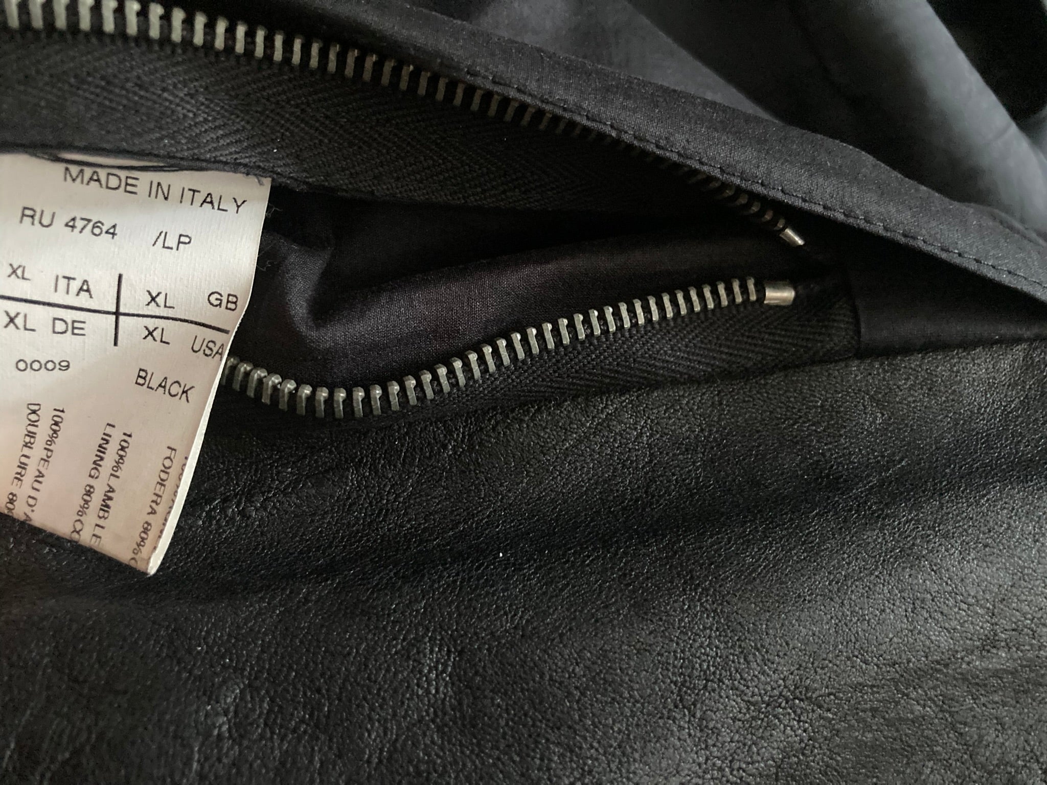 F/W 09 "CRUST" Hammered Lamb Stooges Leather Jacket in Black Size XL