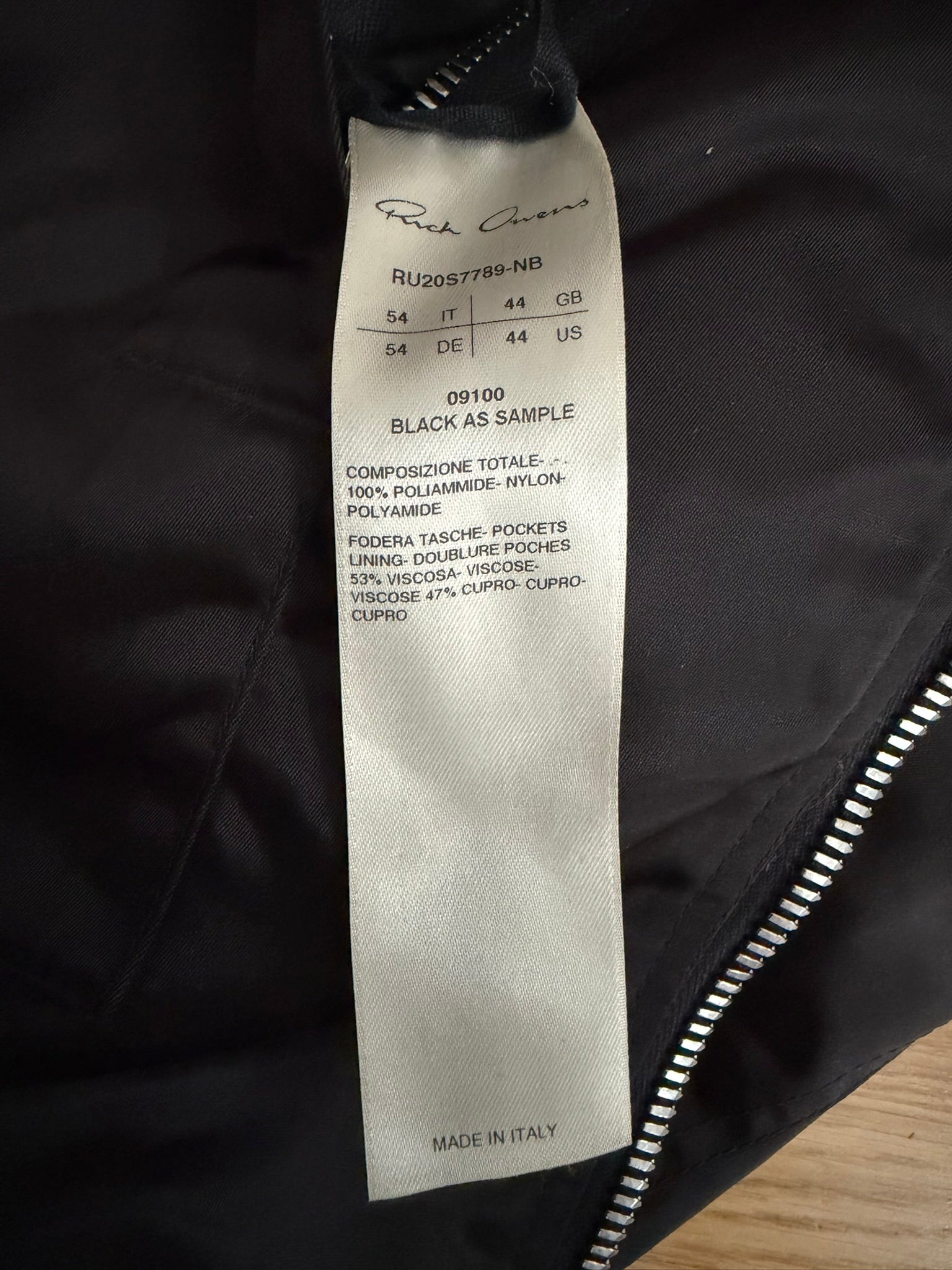 S/S 20 "TECUATL" Runway Biker Jacket in Black (as Sample) Size 54/L