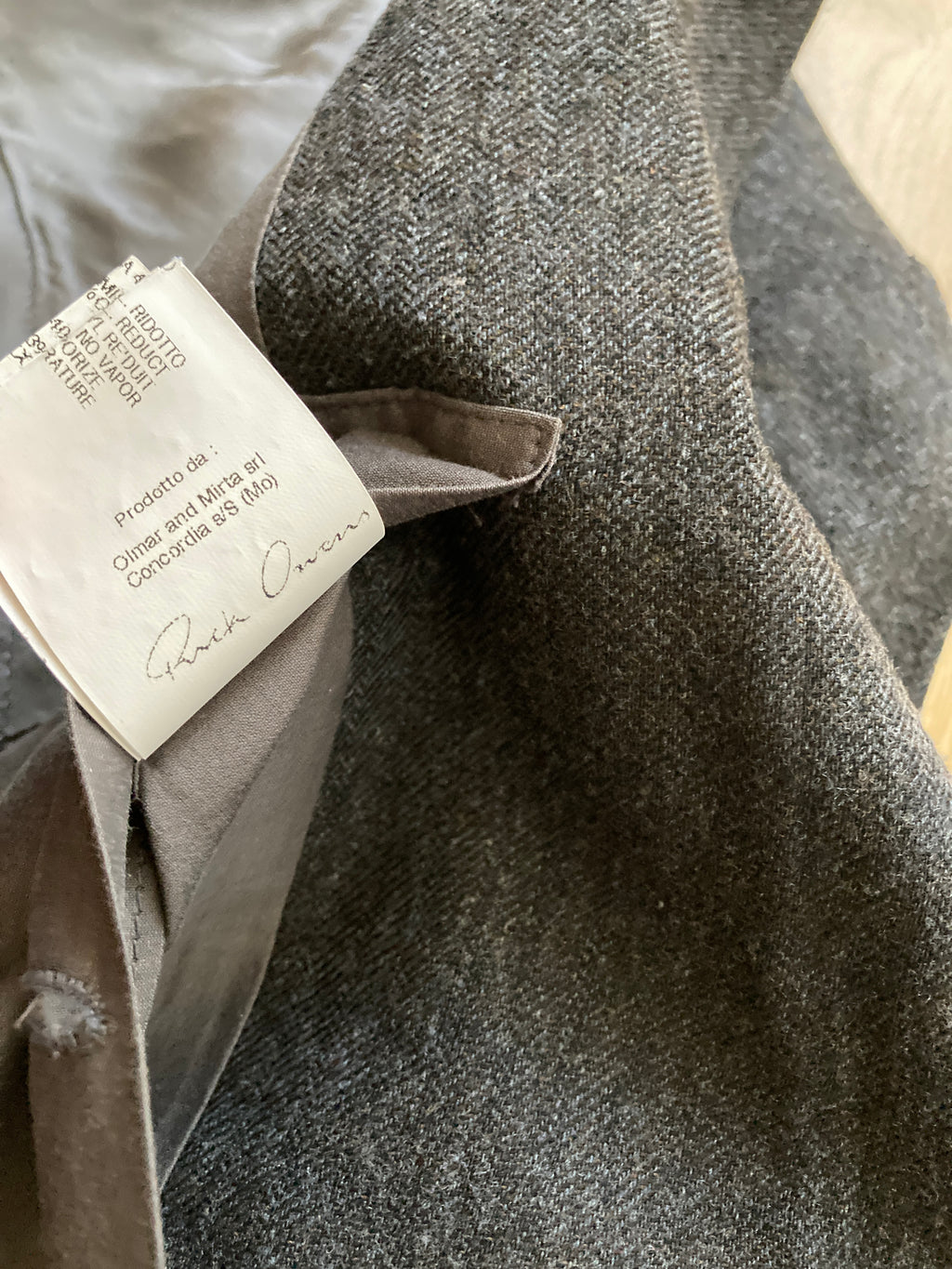 F/W 10 "GLEAM" Runway Wool Blazer Rick Owens M