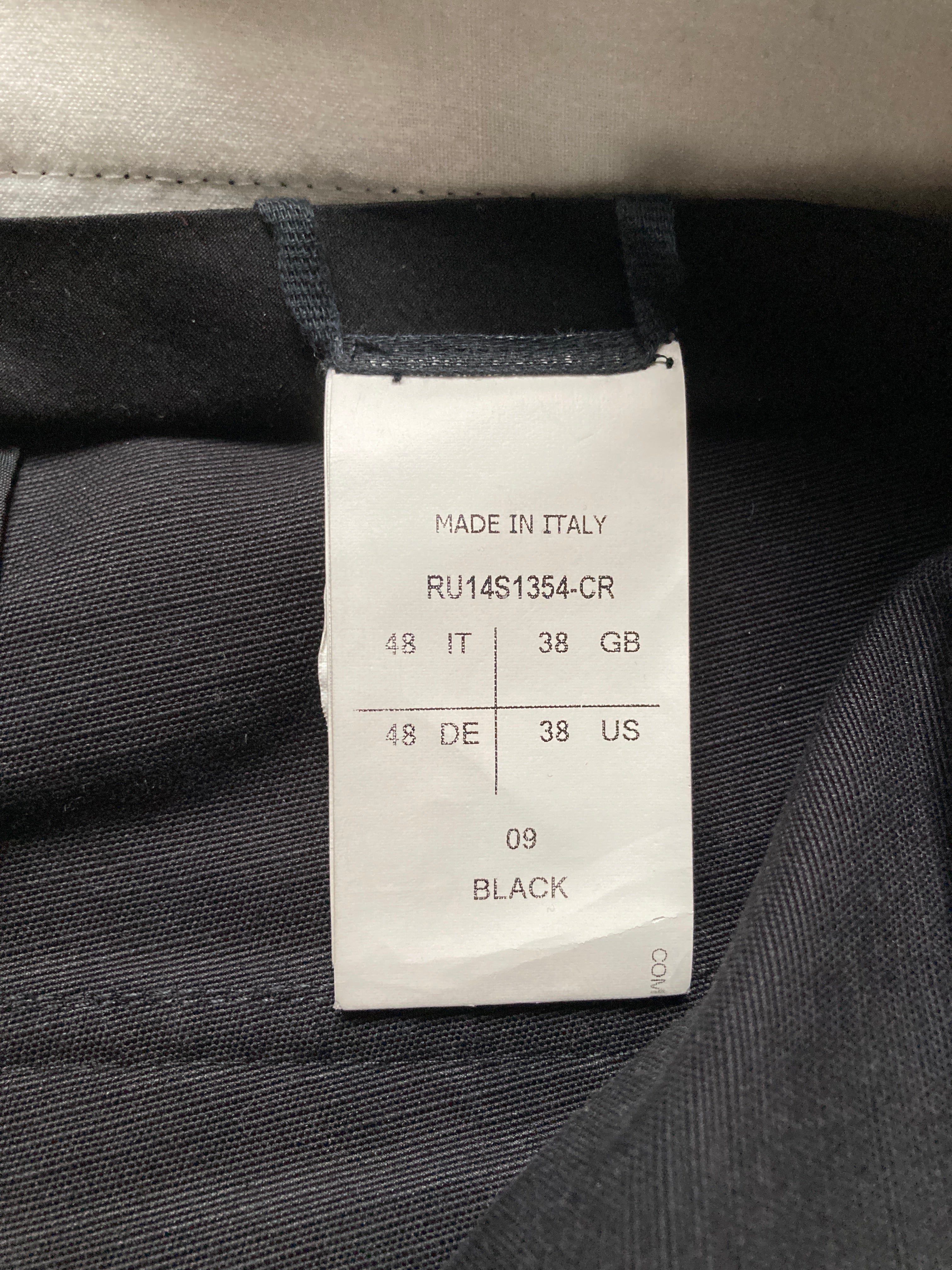 S/S 14 "VICIOUS" Ramie & Cotton Memphis Pants Rick Owens M