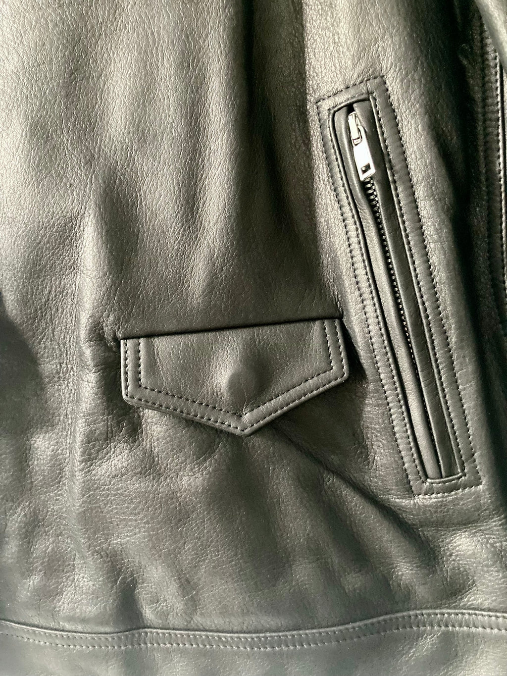 S/S 19 "BABEL" Studded Cropped Stooges LCW Calf Leather Jacket in Black