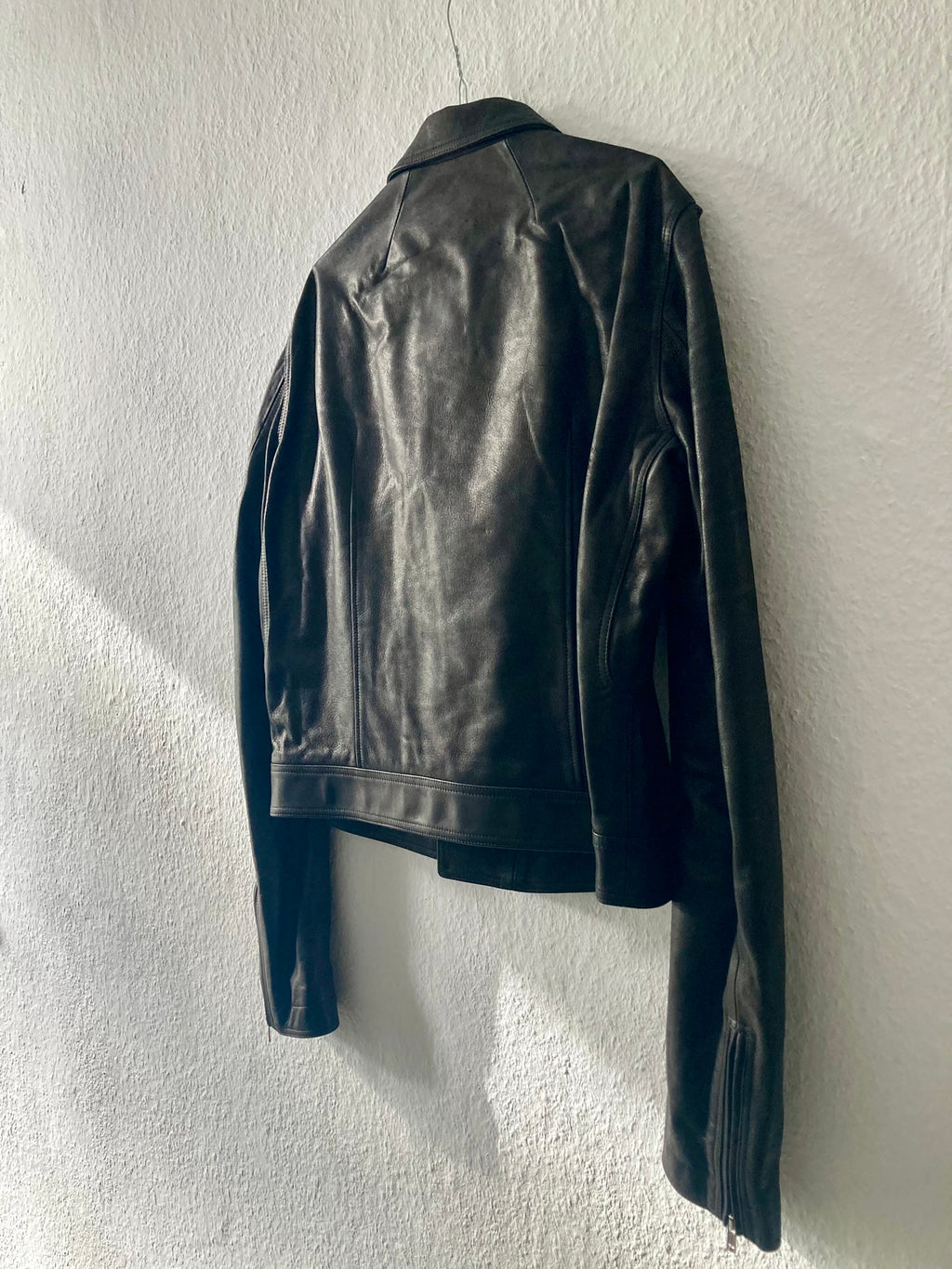 S/S 19 "BABEL" Studded Cropped Stooges LCW Calf Leather Jacket in Black