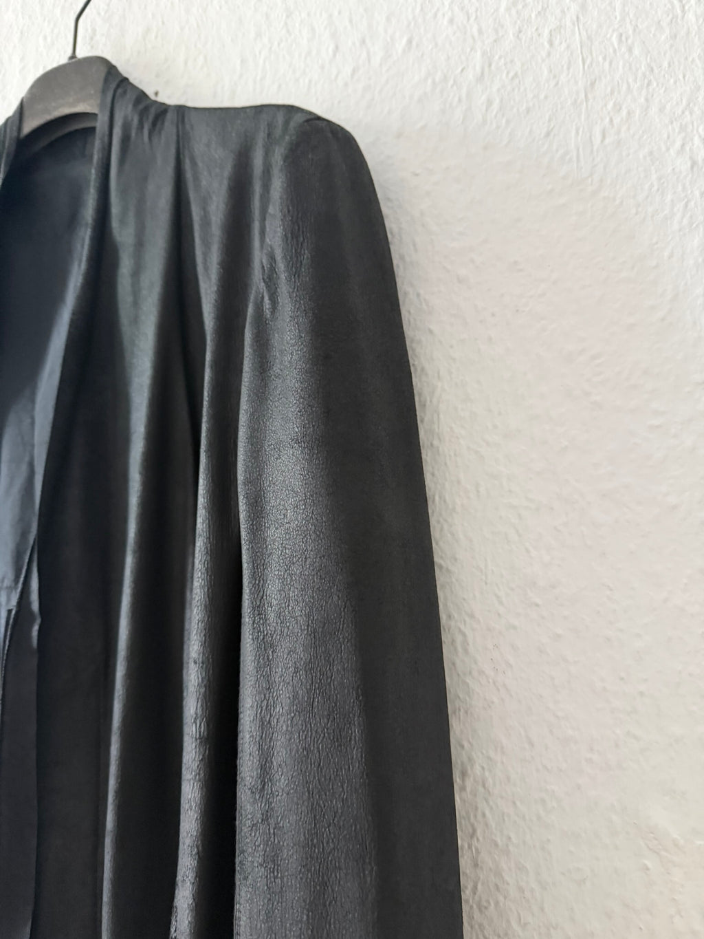 S/S 13 "ISLAND" Black Blistered Lamb Leather Coat Rick Owens L/XL