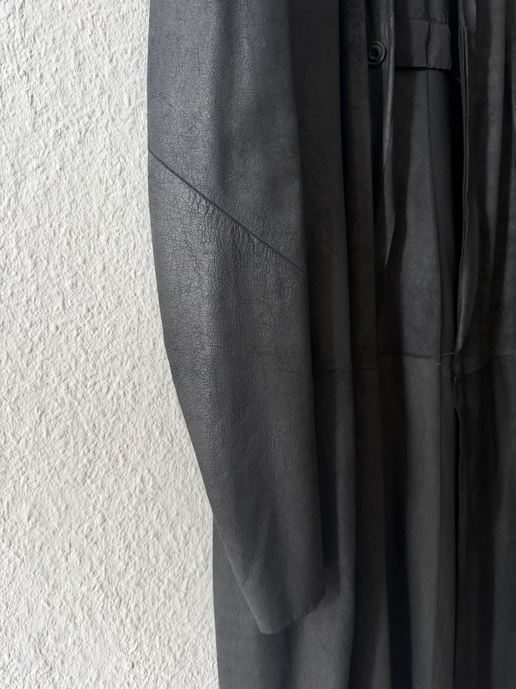 S/S 13 "ISLAND" Black Blistered Lamb Leather Coat Rick Owens L/XL